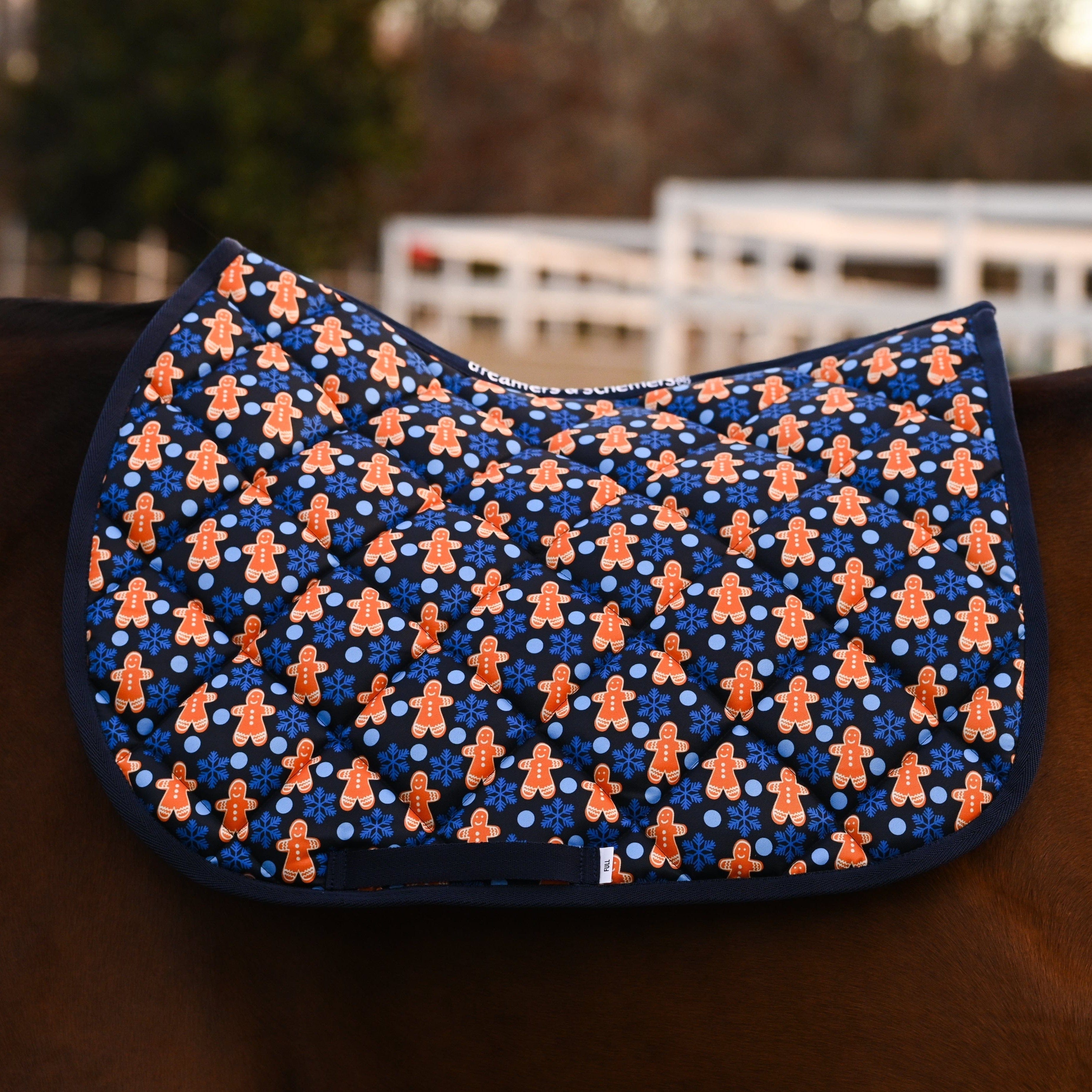 dreamers & schemers Saddle Pad Holiday Ginger Saddle Pad equestrian boot socks boot socks thin socks riding socks pattern socks tall socks funny socks knee high socks horse socks horse show socks