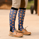 dreamers & schemers Pair of Socks Holiday Ginger Socks equestrian boot socks boot socks thin socks riding socks pattern socks tall socks funny socks knee high socks horse socks horse show socks