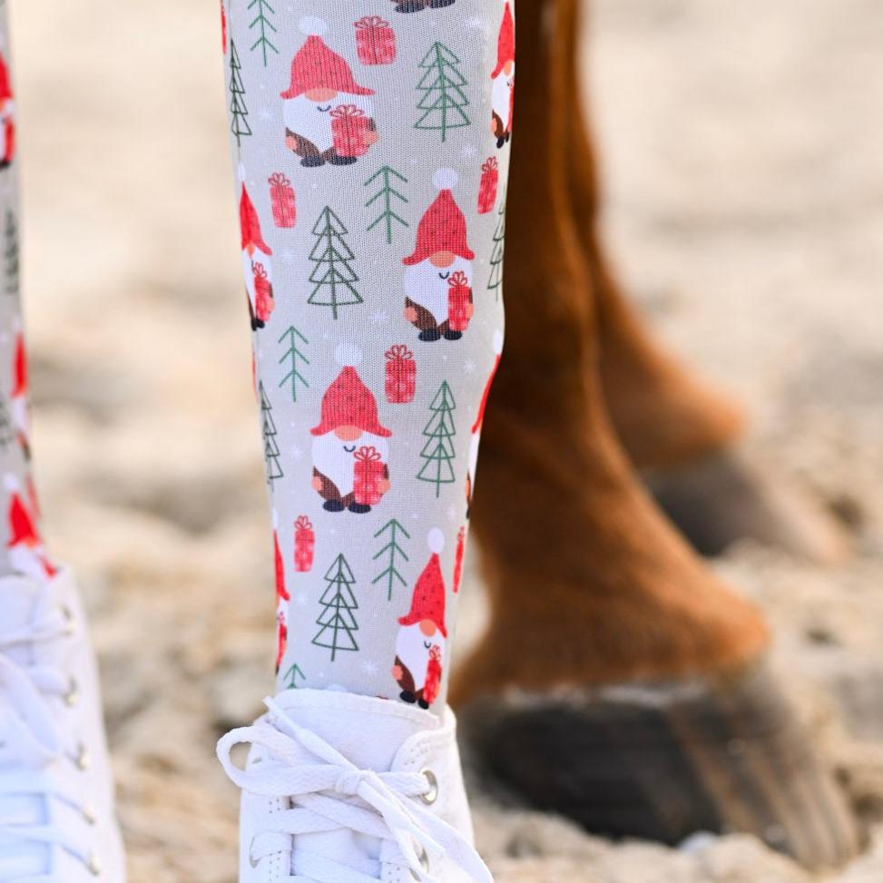 dreamers & schemers Pair of Socks Holiday The Gnome Knows Socks equestrian boot socks boot socks thin socks riding socks pattern socks tall socks funny socks knee high socks horse socks horse show socks