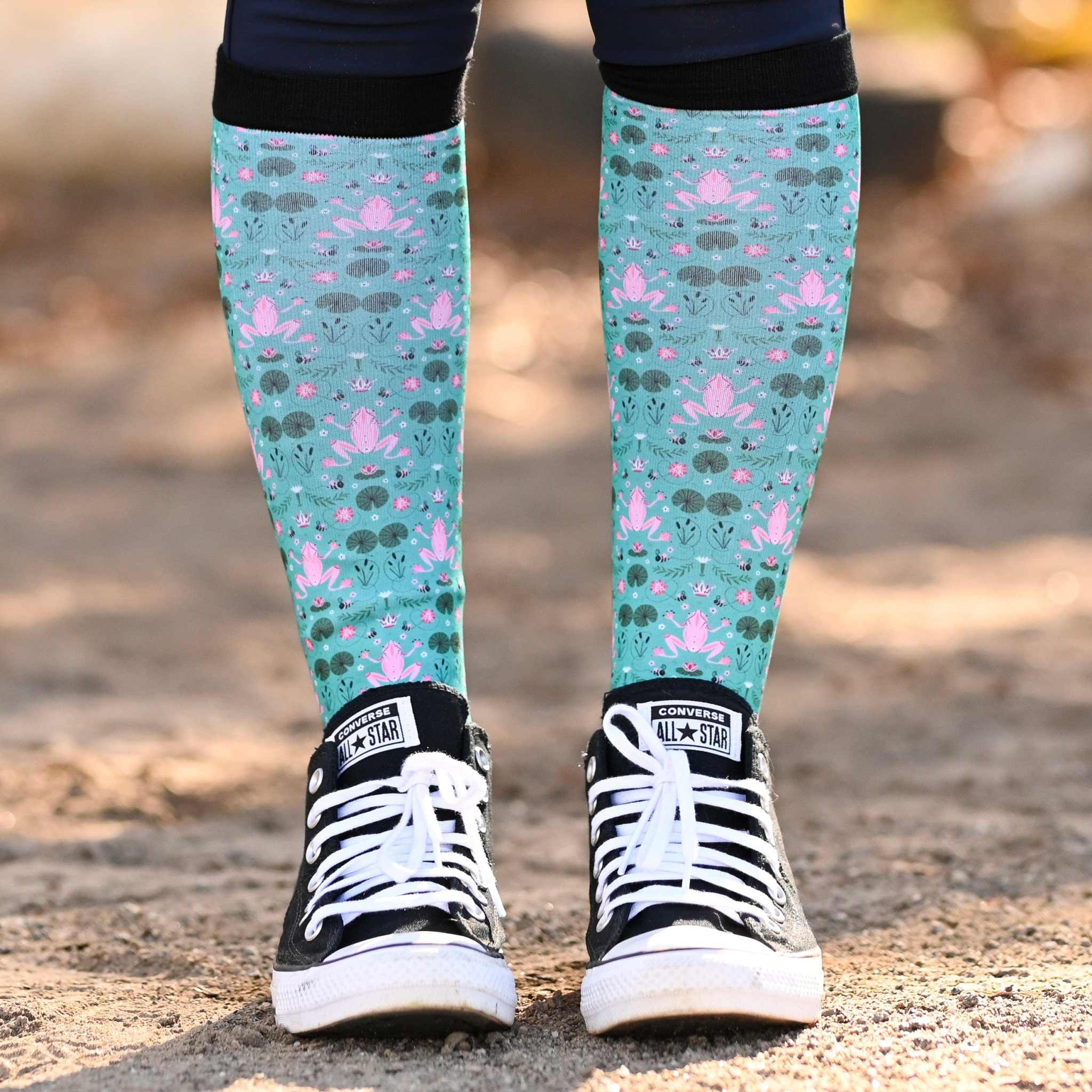 dreamers & schemers Pair & A Spare Hop To It Pair & a Spare equestrian boot socks boot socks thin socks riding socks pattern socks tall socks funny socks knee high socks horse socks horse show socks