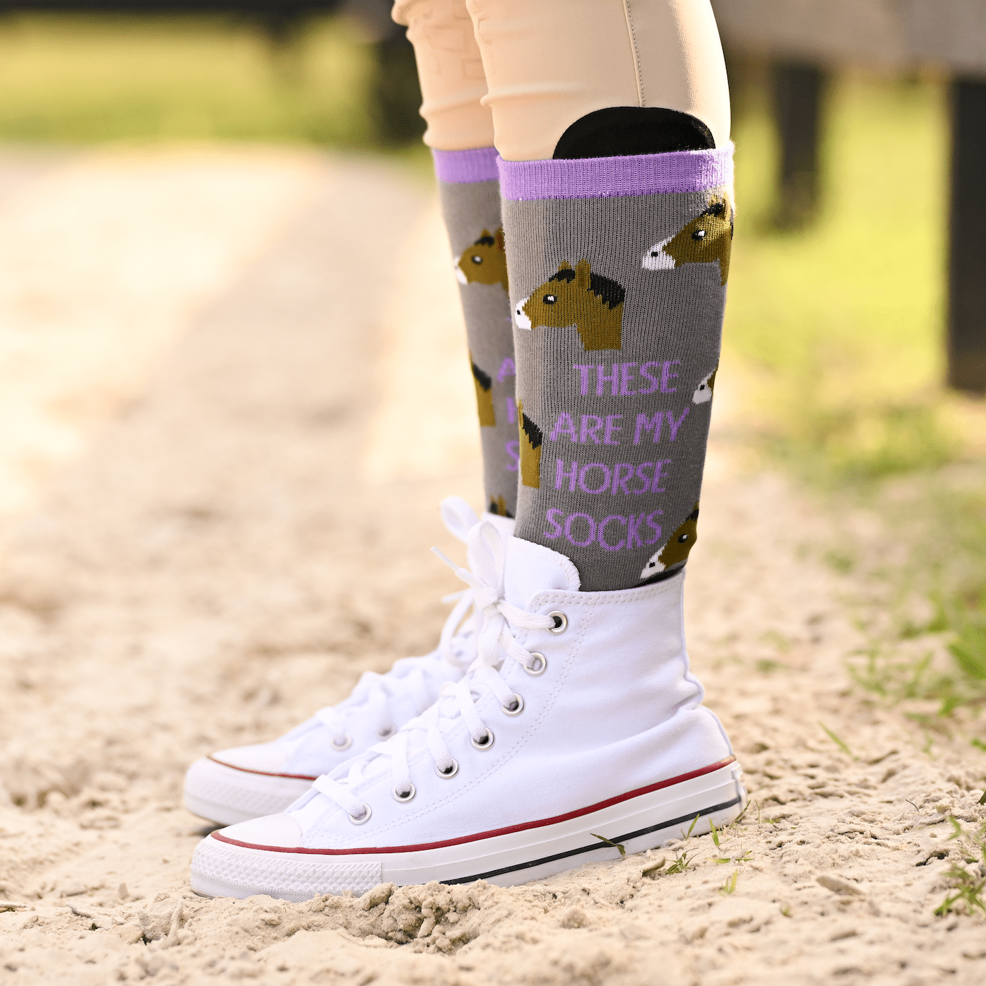 dreamers & schemers Crew Sock Horse Socks equestrian boot socks boot socks thin socks riding socks pattern socks tall socks funny socks knee high socks horse socks horse show socks