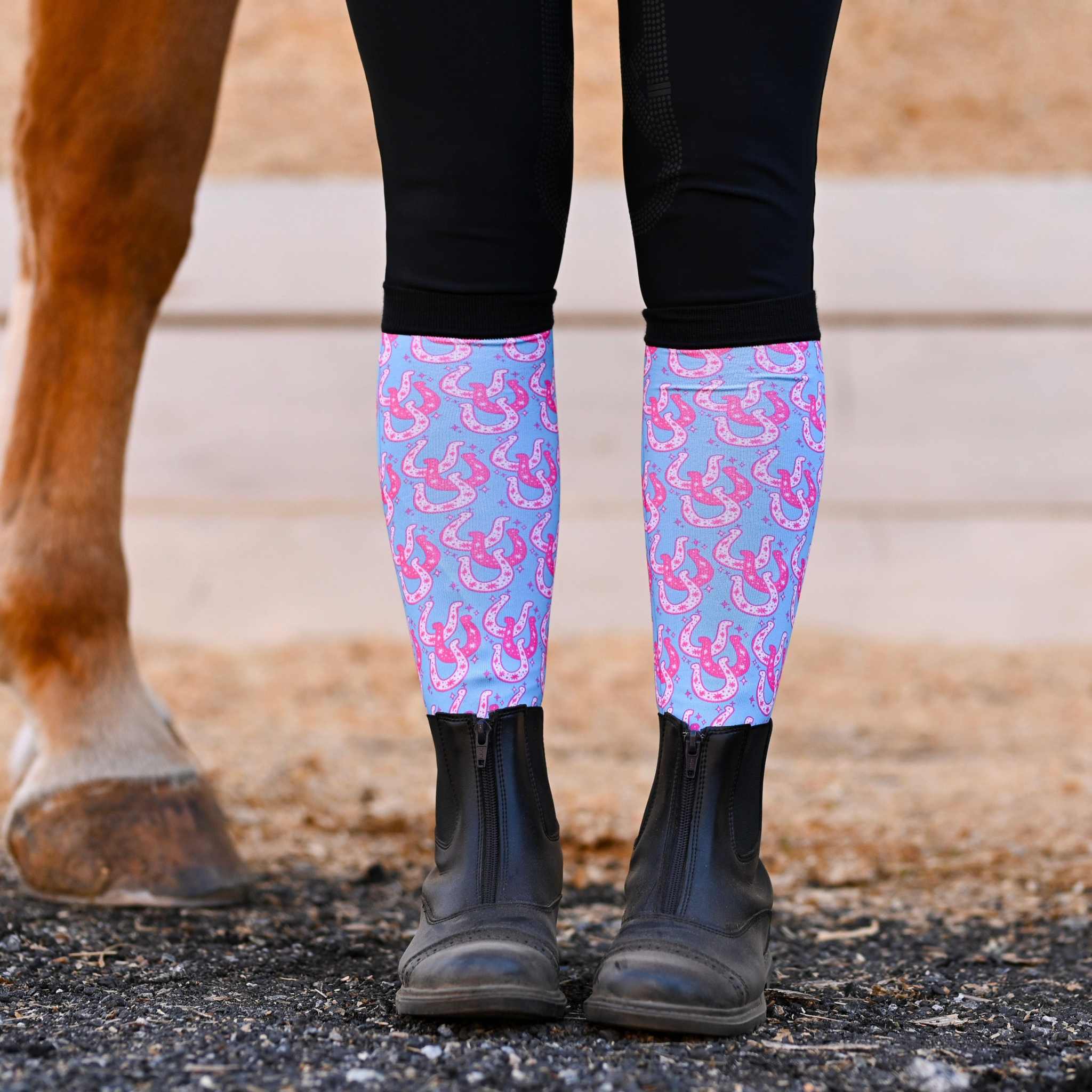 dreamers & schemers Pair & A Spare Howdy Pair & a Spare Socks equestrian boot socks boot socks thin socks riding socks pattern socks tall socks funny socks knee high socks horse socks horse show socks
