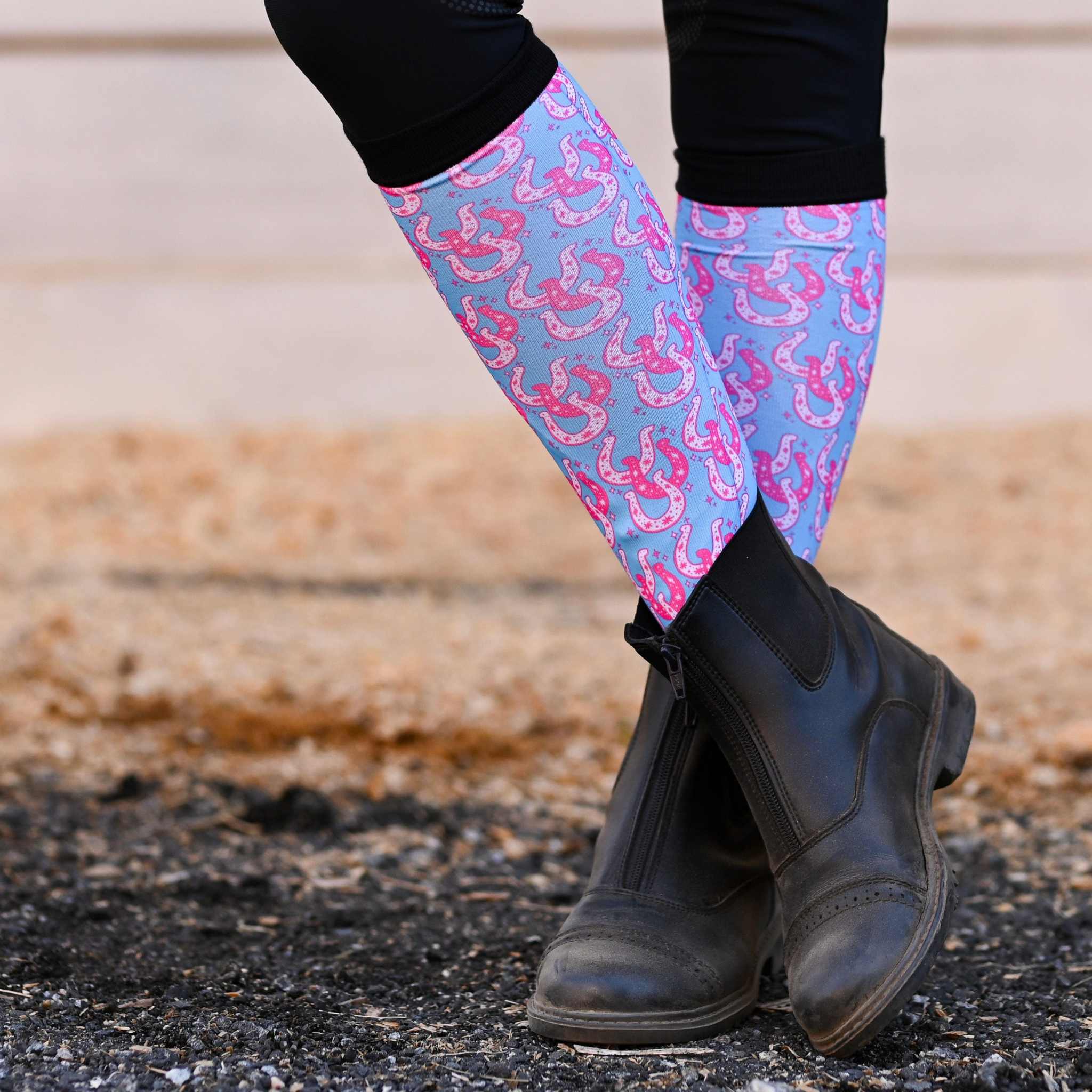 dreamers & schemers Pair & A Spare Howdy Pair & a Spare Socks equestrian boot socks boot socks thin socks riding socks pattern socks tall socks funny socks knee high socks horse socks horse show socks