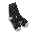 dreamers & schemers Crew Sock BLK/GRY Huntsmen & Hounds Check This Crew Sock equestrian boot socks boot socks thin socks riding socks pattern socks tall socks funny socks knee high socks horse socks horse show socks