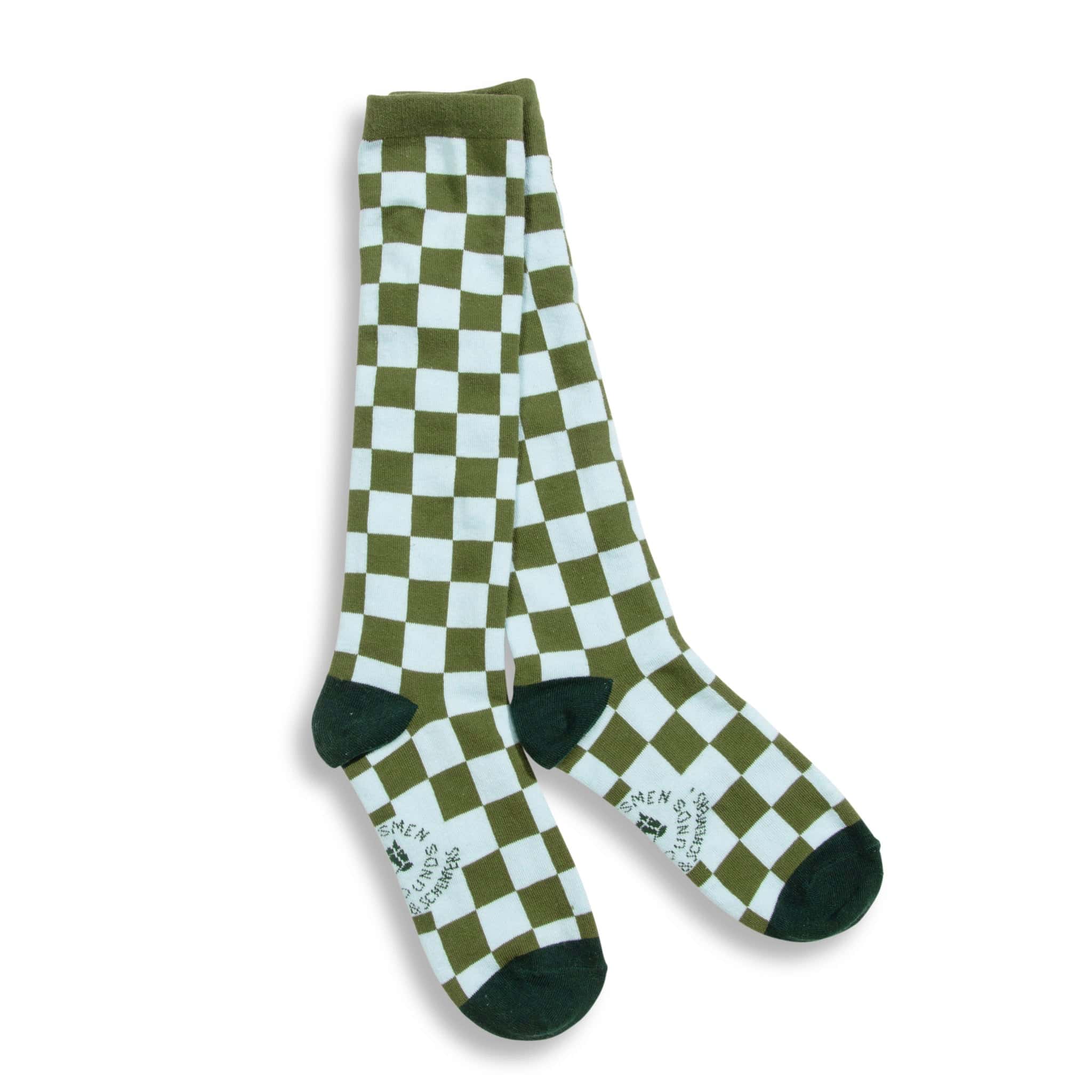 dreamers & schemers Knit Sock OLV/PWD Huntsmen & Hounds Check This Sock Tall equestrian boot socks boot socks thin socks riding socks pattern socks tall socks funny socks knee high socks horse socks horse show socks