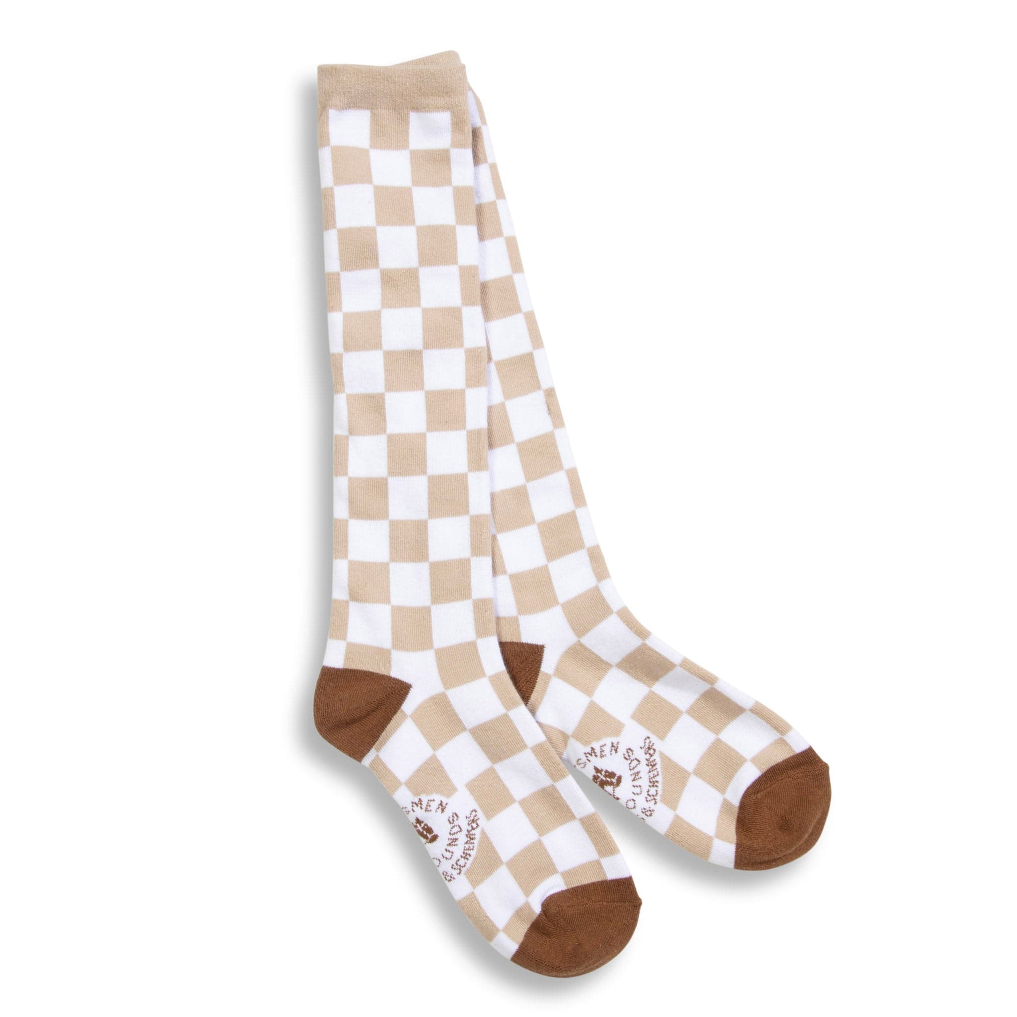 dreamers & schemers Knit Sock COC/BON Huntsmen & Hounds Check This Sock Tall equestrian boot socks boot socks thin socks riding socks pattern socks tall socks funny socks knee high socks horse socks horse show socks