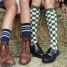 dreamers & schemers Knit Sock Huntsmen & Hounds Check This Sock Tall equestrian boot socks boot socks thin socks riding socks pattern socks tall socks funny socks knee high socks horse socks horse show socks