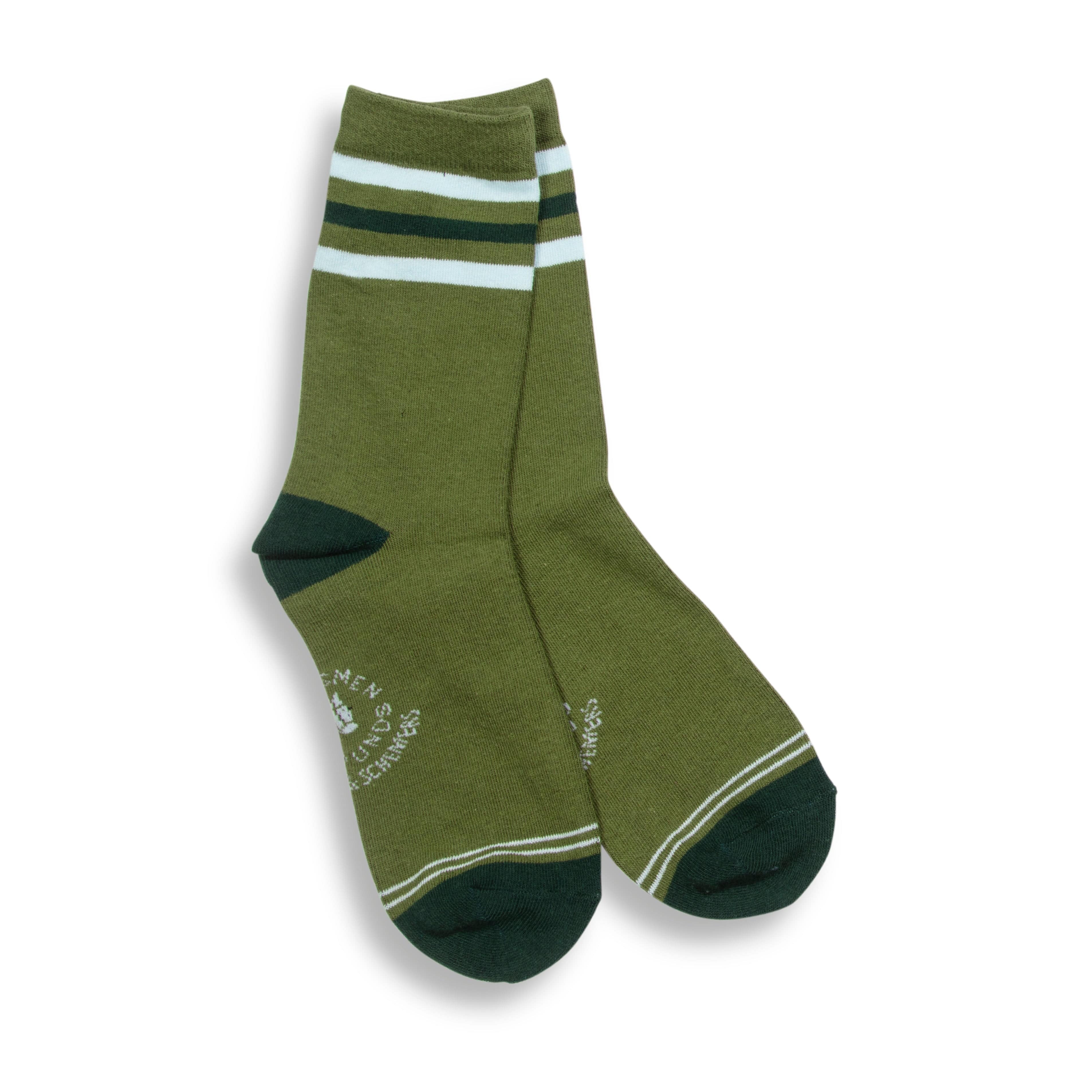 dreamers & schemers Crew Sock OLV/PWD Huntsmen & Hounds Three Stripes Crew Socks equestrian boot socks boot socks thin socks riding socks pattern socks tall socks funny socks knee high socks horse socks horse show socks