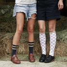 dreamers & schemers Crew Sock Huntsmen & Hounds Three Stripes Crew Socks equestrian boot socks boot socks thin socks riding socks pattern socks tall socks funny socks knee high socks horse socks horse show socks