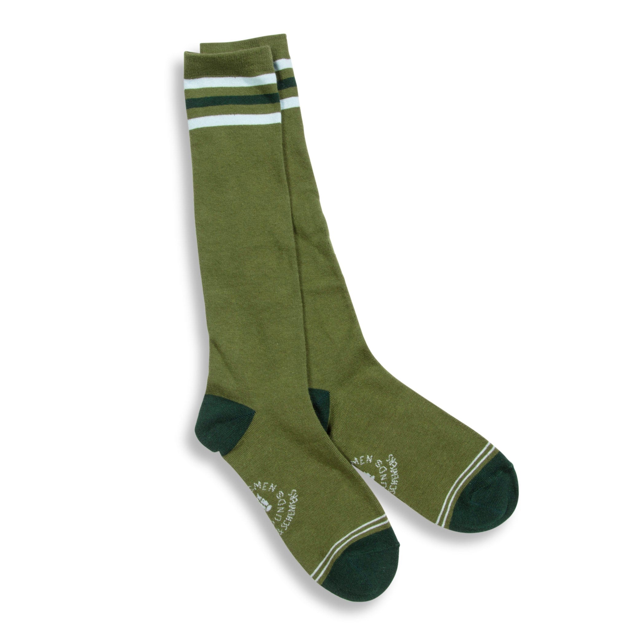 dreamers & schemers Knit Sock OLV/PWD Huntsmen & Hounds Three Stripes Tall Socks equestrian boot socks boot socks thin socks riding socks pattern socks tall socks funny socks knee high socks horse socks horse show socks