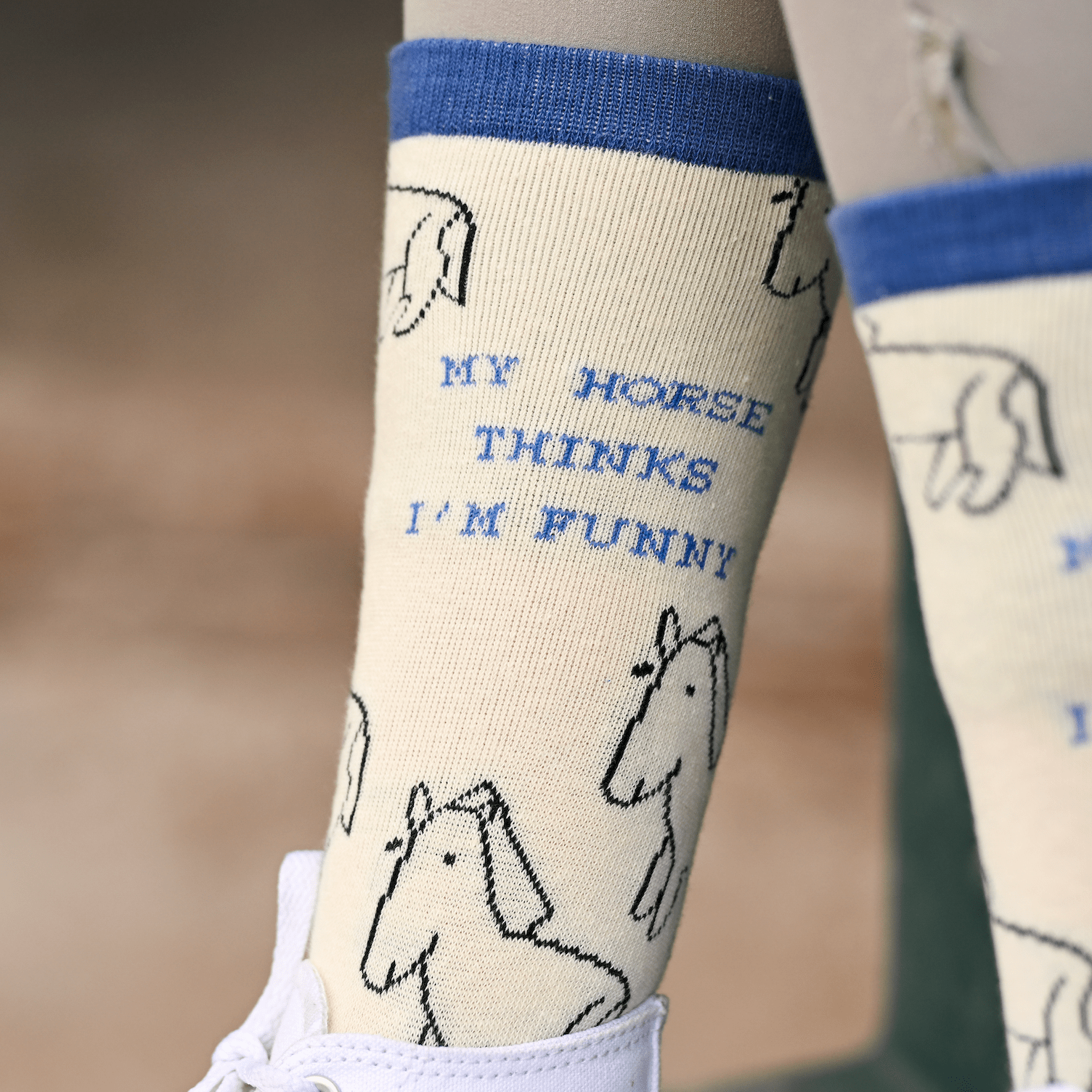 dreamers & schemers Crew Sock I'm Funny Crew Socks equestrian boot socks boot socks thin socks riding socks pattern socks tall socks funny socks knee high socks horse socks horse show socks