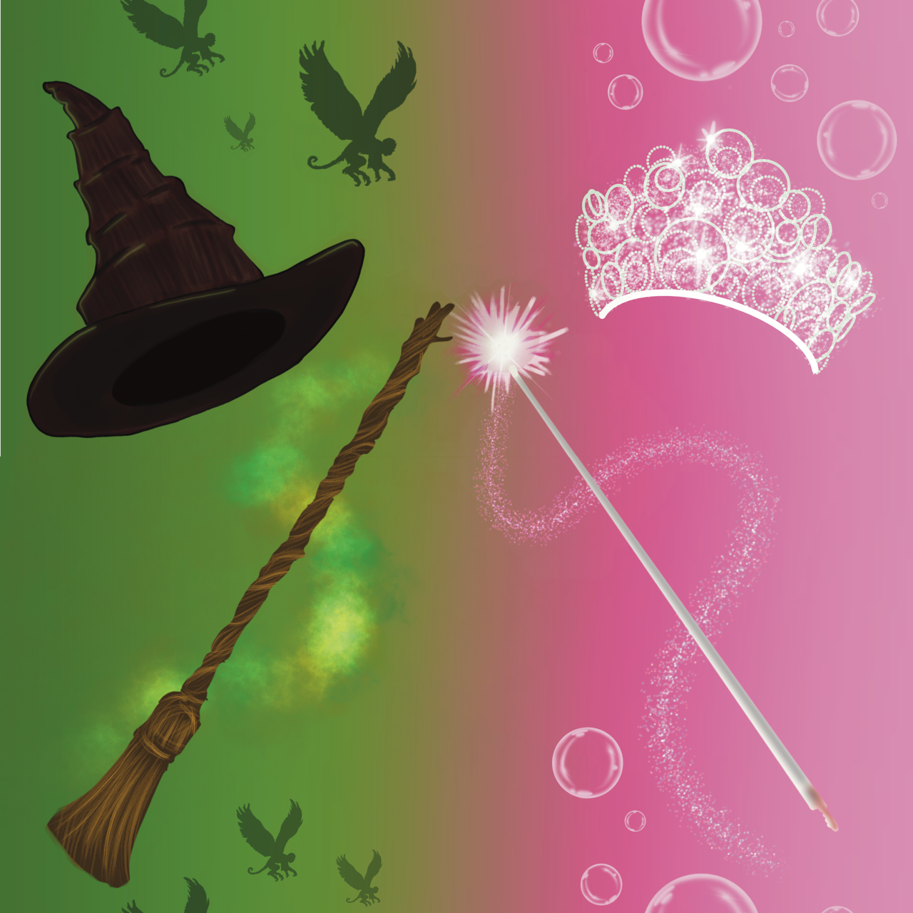 Limited Wicked boot socks with magical witch and fairy theme, handcrafted in USA, one size youth