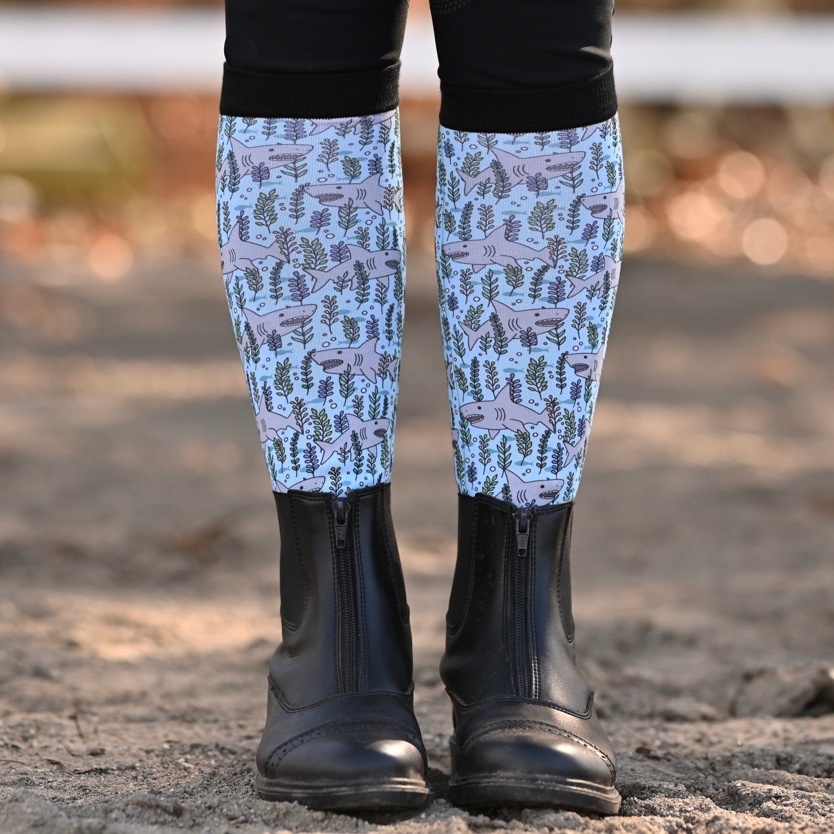 dreamers & schemers Pair & A Spare Jawsome Pair & a Spare Socks equestrian boot socks boot socks thin socks riding socks pattern socks tall socks funny socks knee high socks horse socks horse show socks