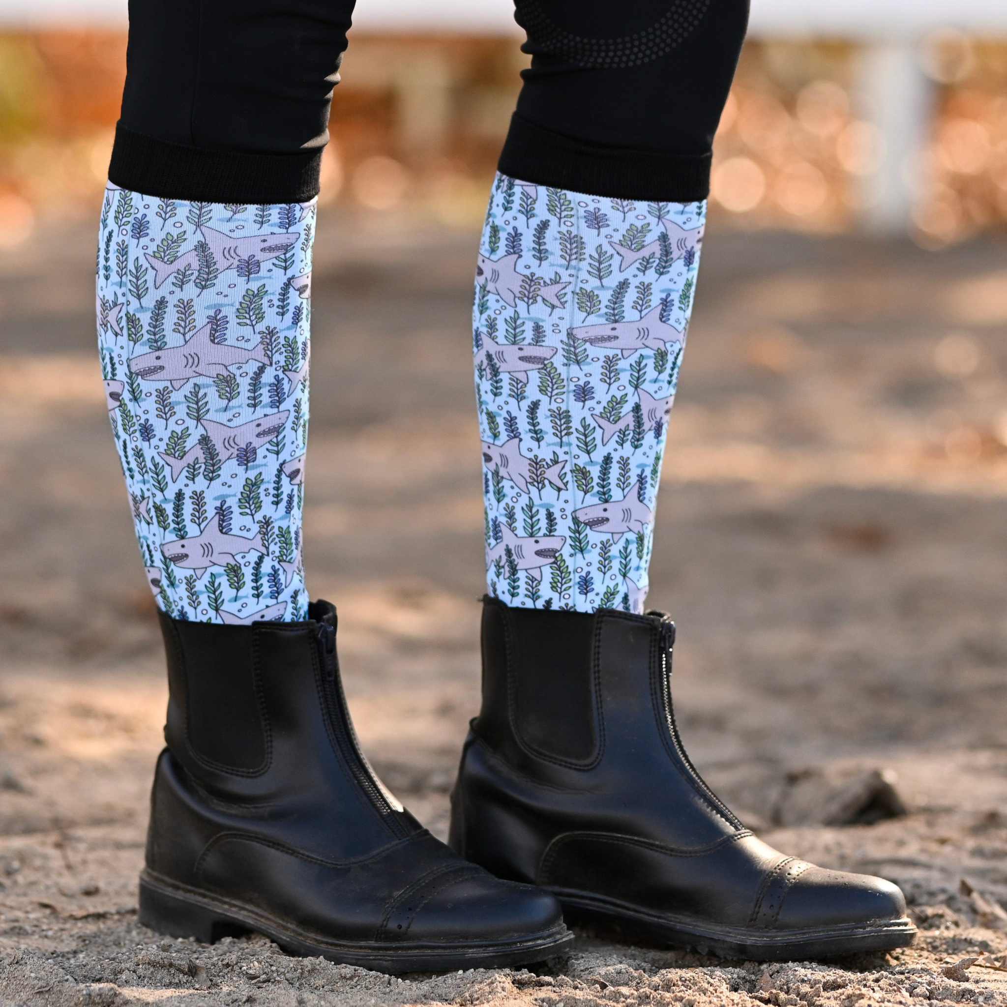 dreamers & schemers Pair & A Spare Jawsome Pair & a Spare Socks equestrian boot socks boot socks thin socks riding socks pattern socks tall socks funny socks knee high socks horse socks horse show socks
