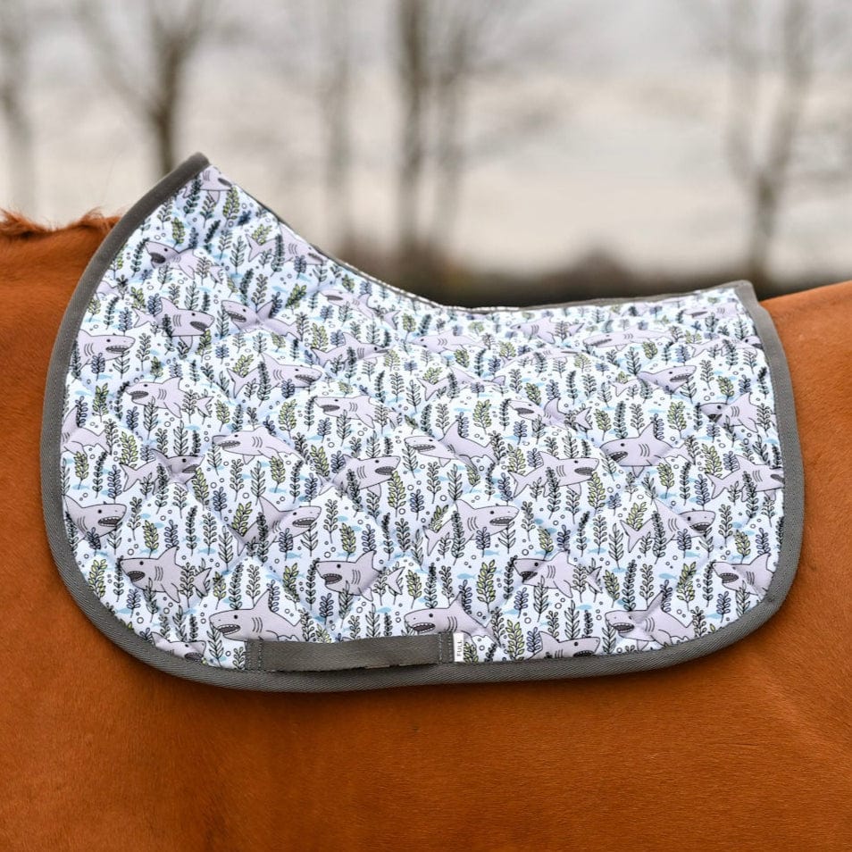 dreamers & schemers Saddle Pad Jawsome Saddle Pad equestrian boot socks boot socks thin socks riding socks pattern socks tall socks funny socks knee high socks horse socks horse show socks