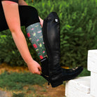 dreamers & schemers Pair & A Spare Jingle Juice Pair & A Spare Socks equestrian boot socks boot socks thin socks riding socks pattern socks tall socks funny socks knee high socks horse socks horse show socks