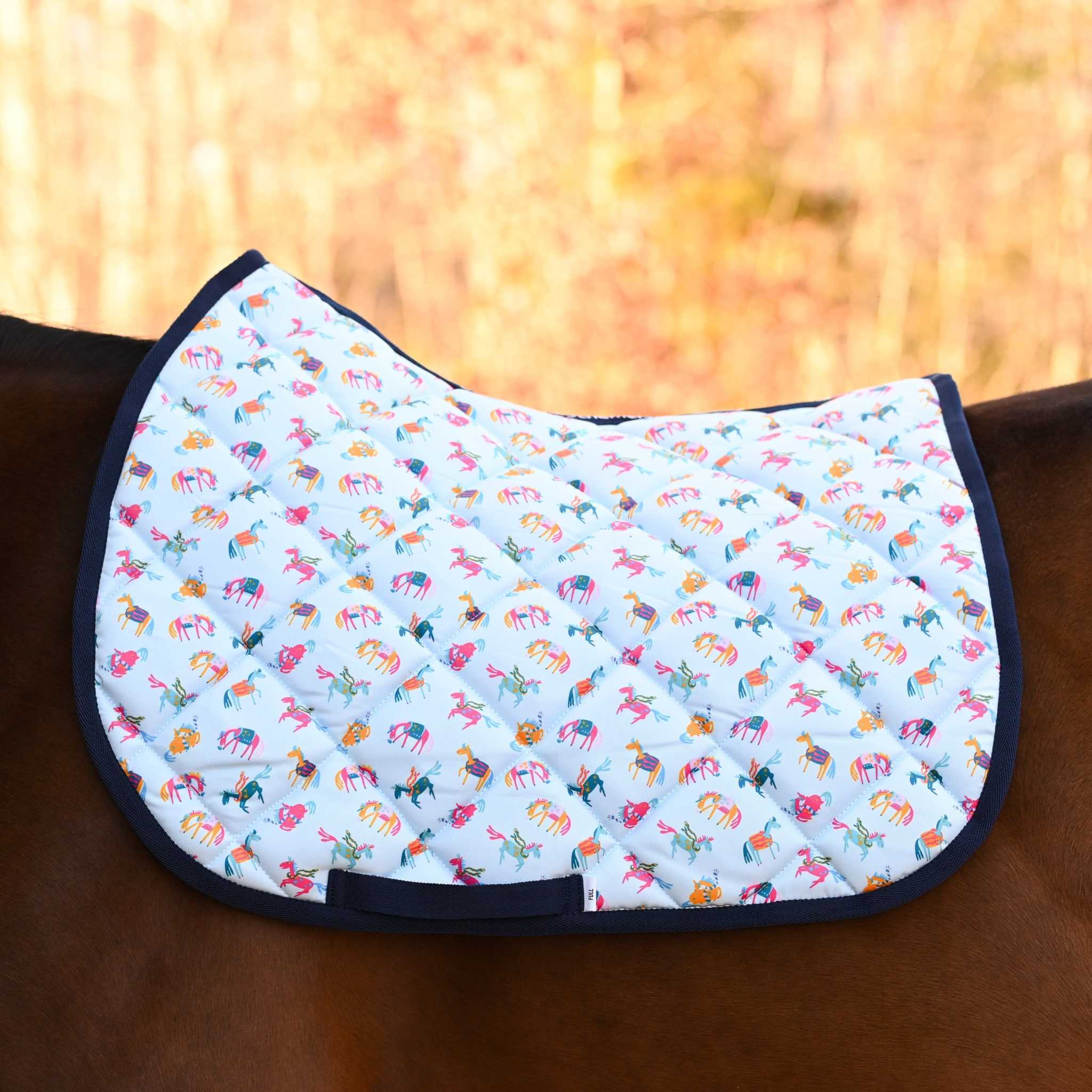 Dreamers & Schemers Light Jacket Saddle Pad – patterned saddle pad, equestrian gift, horseback riding gear from Dreamers & Schemers Saddle Pads