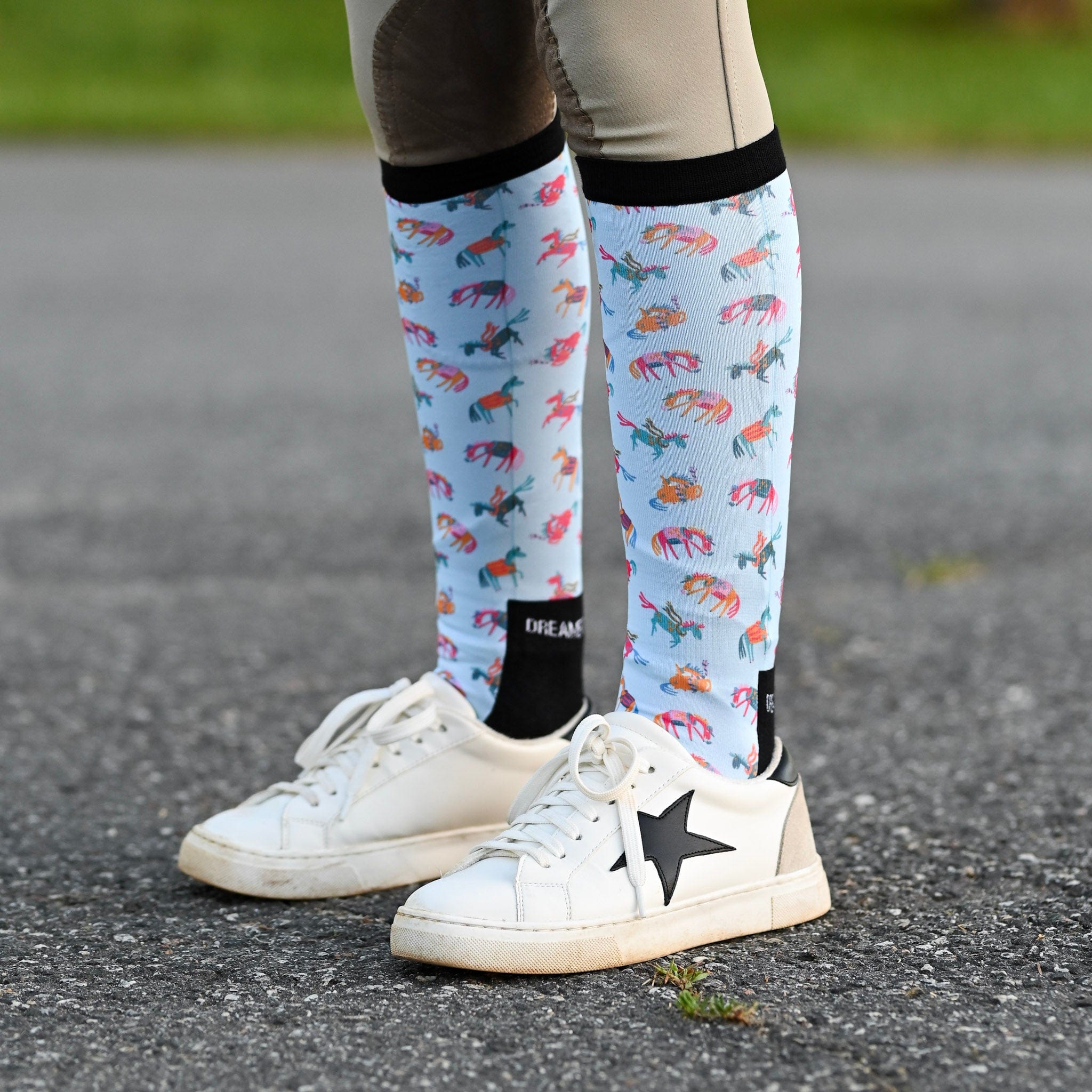 dreamers & schemers Youth Pair & a Spare Light Jacket Youth Pair & a Spare equestrian boot socks boot socks thin socks riding socks pattern socks tall socks funny socks knee high socks horse socks horse show socks