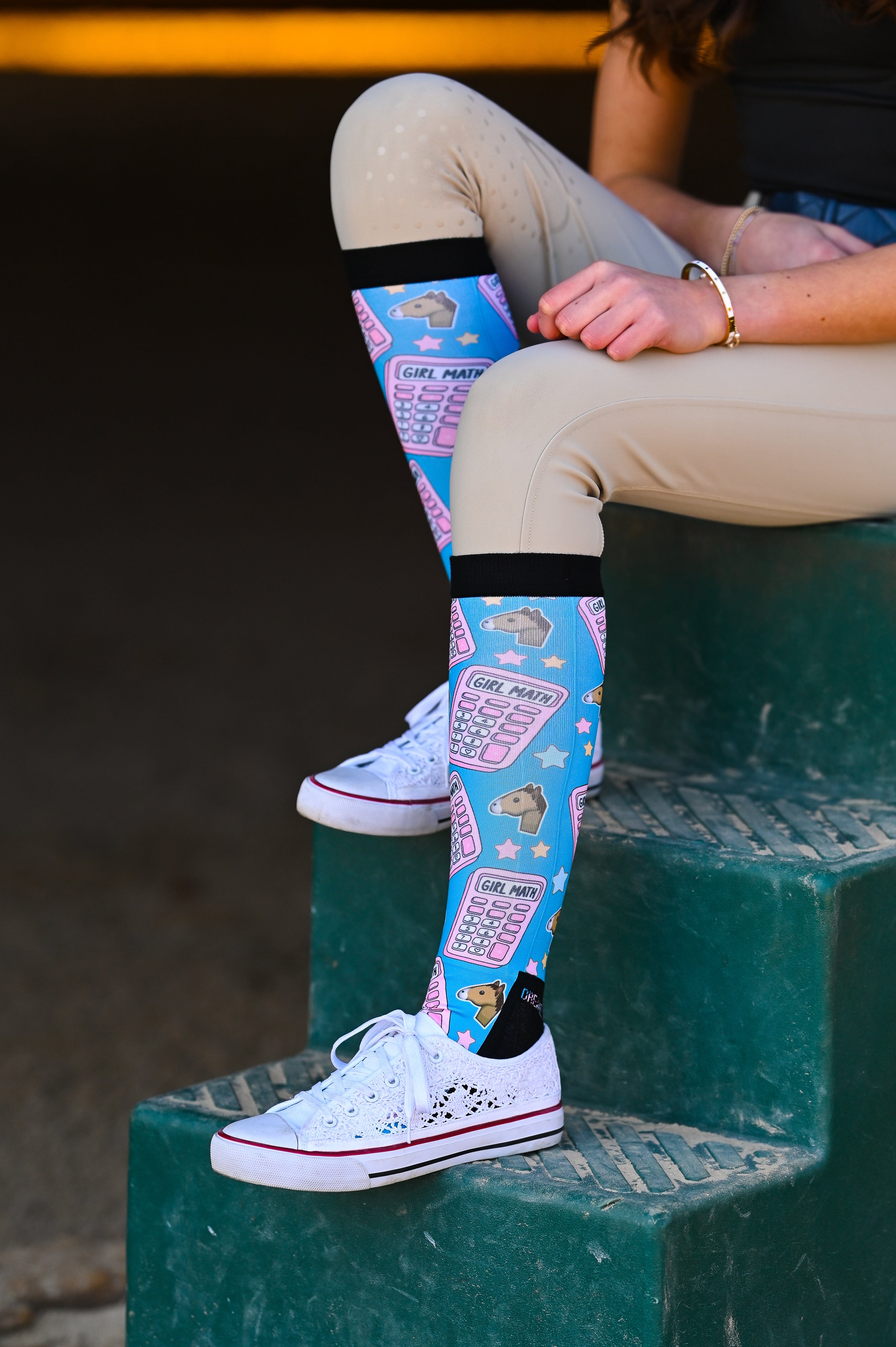 D&S LIMITED EDITION Limited Edition Limited Edition Girl Math Socks equestrian boot socks boot socks thin socks riding socks pattern socks tall socks funny socks knee high socks horse socks horse show socks