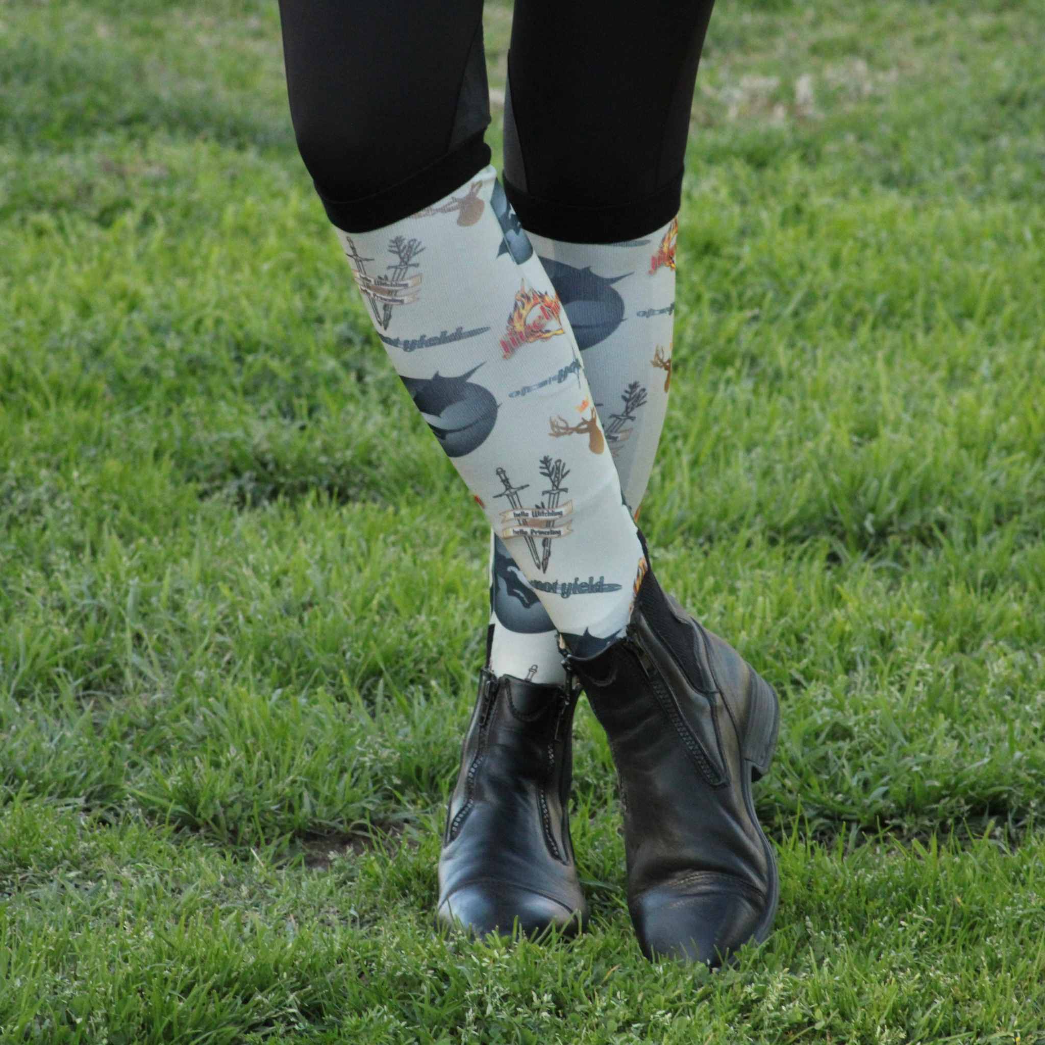 D&S LIMITED EDITION Limited Edition Limited Edition Horse of Sass Socks equestrian boot socks boot socks thin socks riding socks pattern socks tall socks funny socks knee high socks horse socks horse show socks