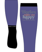 D&S LIMITED EDITION Limited Edition Limited Edition Horses Make Me Happy Socks equestrian boot socks boot socks thin socks riding socks pattern socks tall socks funny socks knee high socks horse socks horse show socks