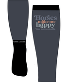 D&S LIMITED EDITION Limited Edition Limited Edition Horses Make Me Happy Socks equestrian boot socks boot socks thin socks riding socks pattern socks tall socks funny socks knee high socks horse socks horse show socks