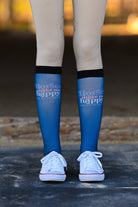 D&S LIMITED EDITION Limited Edition Limited Edition Horses Make Me Happy Socks equestrian boot socks boot socks thin socks riding socks pattern socks tall socks funny socks knee high socks horse socks horse show socks