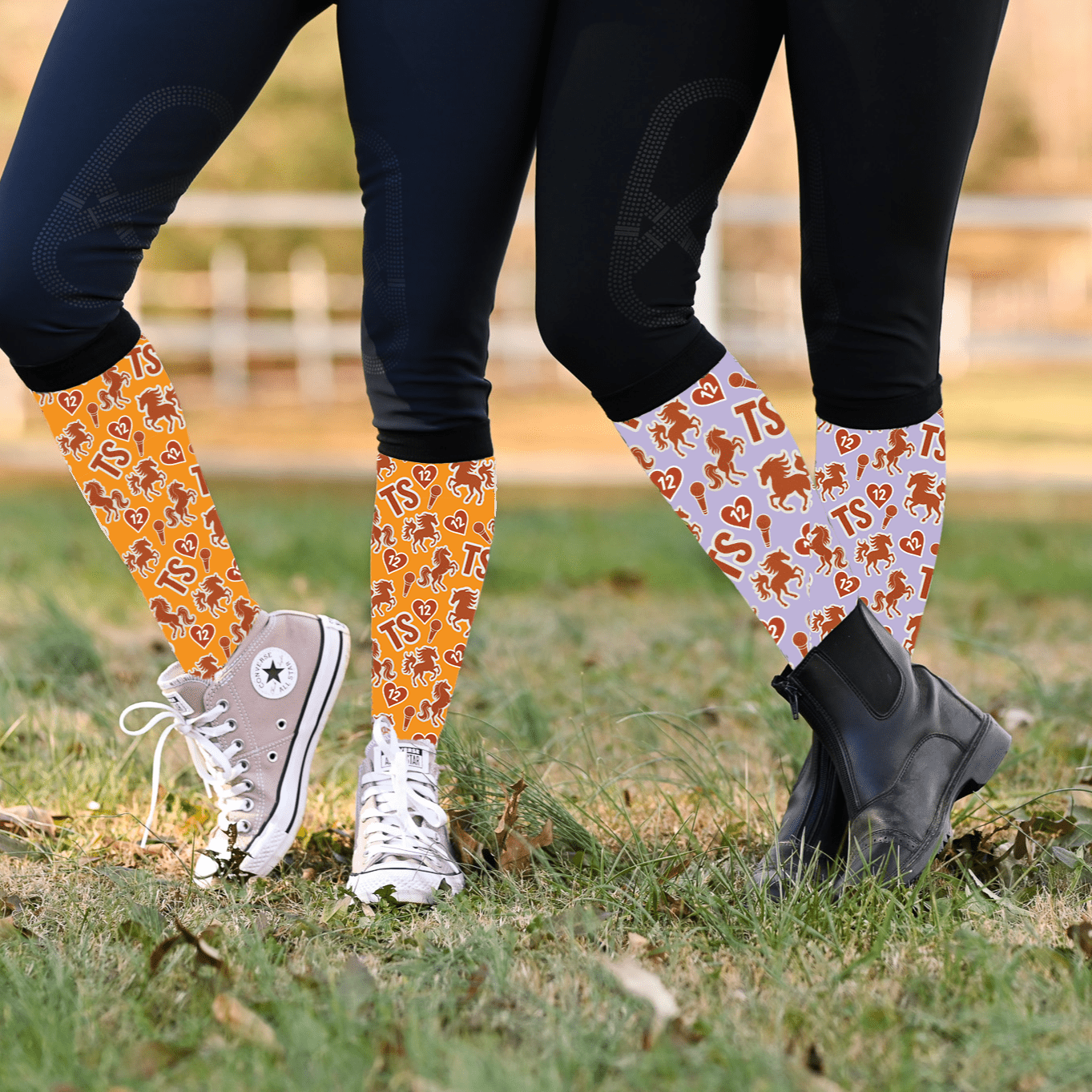 D&S LIMITED EDITION Limited Edition Limited Edition: Life of a Horse ShowGirl Socks equestrian boot socks boot socks thin socks riding socks pattern socks tall socks funny socks knee high socks horse socks horse show socks