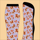 D&S LIMITED EDITION Limited Edition Youth / Purple Horse Showgirl Limited Edition: Life of a Horse ShowGirl Socks equestrian boot socks boot socks thin socks riding socks pattern socks tall socks funny socks knee high socks horse socks horse show socks