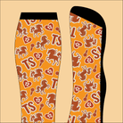 D&S LIMITED EDITION Limited Edition Adult / Orange Horse Showgirl Limited Edition: Life of a Horse ShowGirl Socks equestrian boot socks boot socks thin socks riding socks pattern socks tall socks funny socks knee high socks horse socks horse show socks