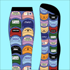 D&S LIMITED EDITION Limited Edition Limited Edition Mom Hat Socks equestrian boot socks boot socks thin socks riding socks pattern socks tall socks funny socks knee high socks horse socks horse show socks
