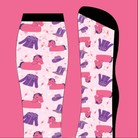 D&S LIMITED EDITION Limited Edition Limited Edition Pink Ponso Club Socks equestrian boot socks boot socks thin socks riding socks pattern socks tall socks funny socks knee high socks horse socks horse show socks