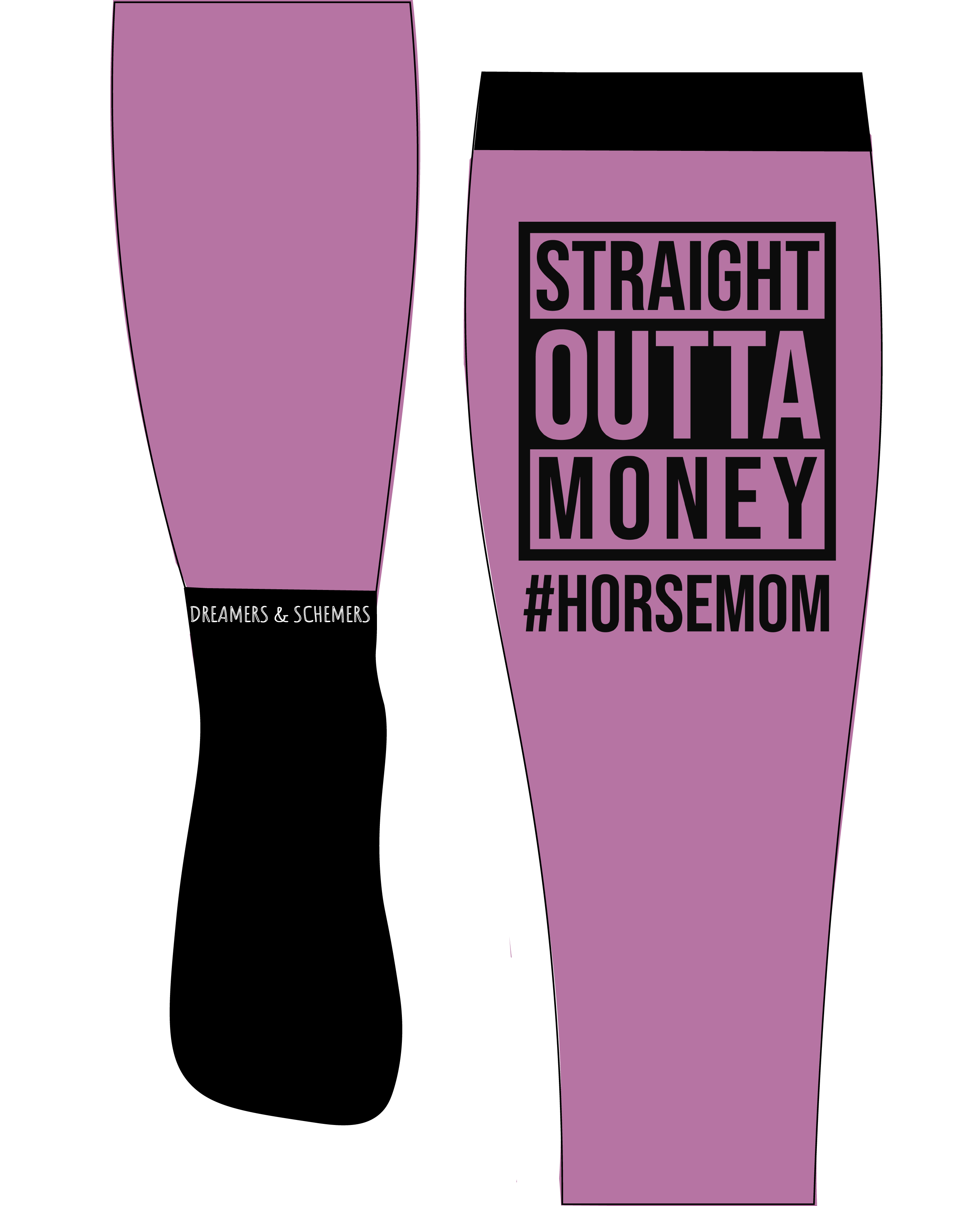 D&S LIMITED EDITION Limited Edition Limited Edition Straight Outta Money Socks equestrian boot socks boot socks thin socks riding socks pattern socks tall socks funny socks knee high socks horse socks horse show socks