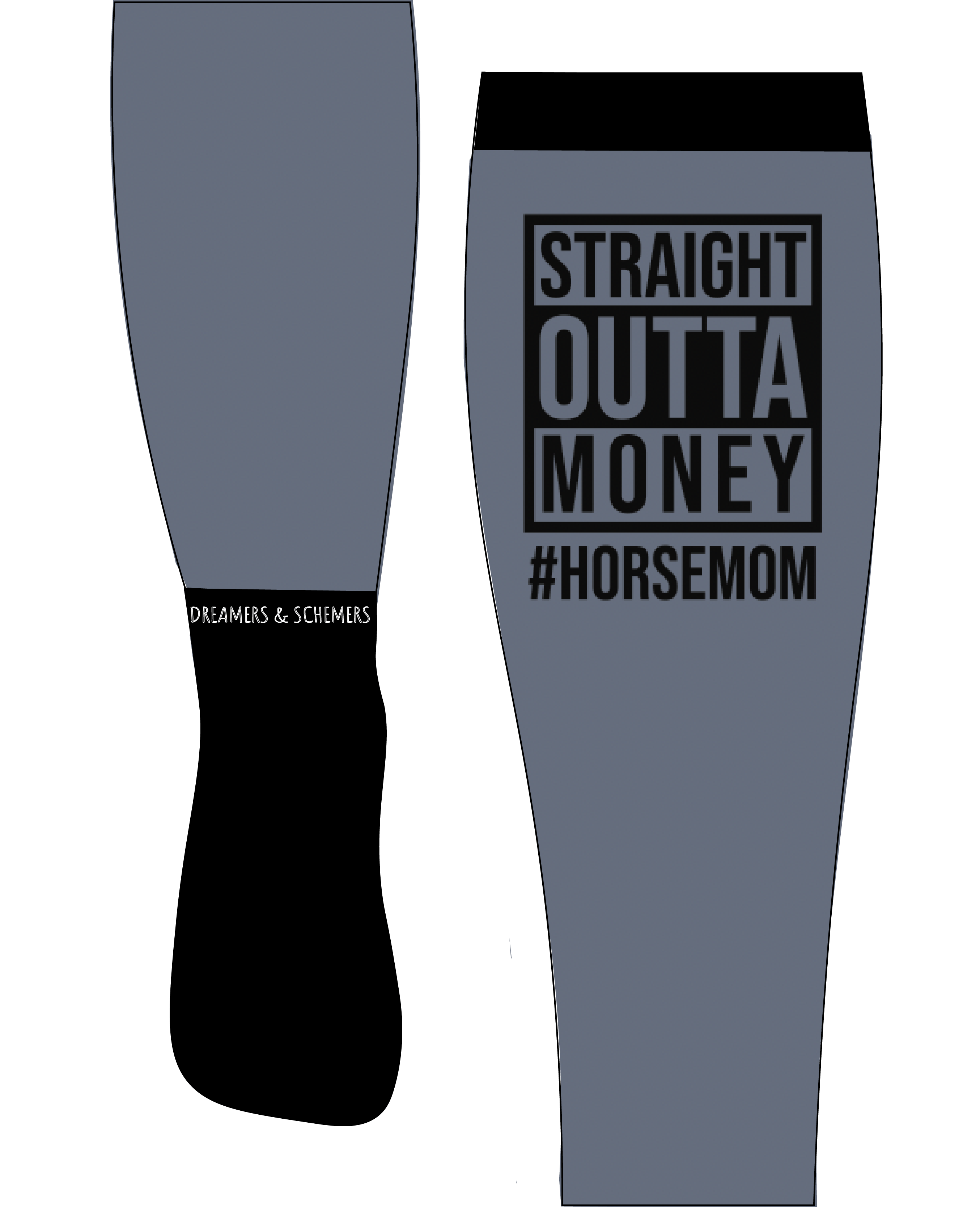 D&S LIMITED EDITION Limited Edition Limited Edition Straight Outta Money Socks equestrian boot socks boot socks thin socks riding socks pattern socks tall socks funny socks knee high socks horse socks horse show socks