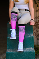 D&S LIMITED EDITION Limited Edition Limited Edition Straight Outta Money Socks equestrian boot socks boot socks thin socks riding socks pattern socks tall socks funny socks knee high socks horse socks horse show socks