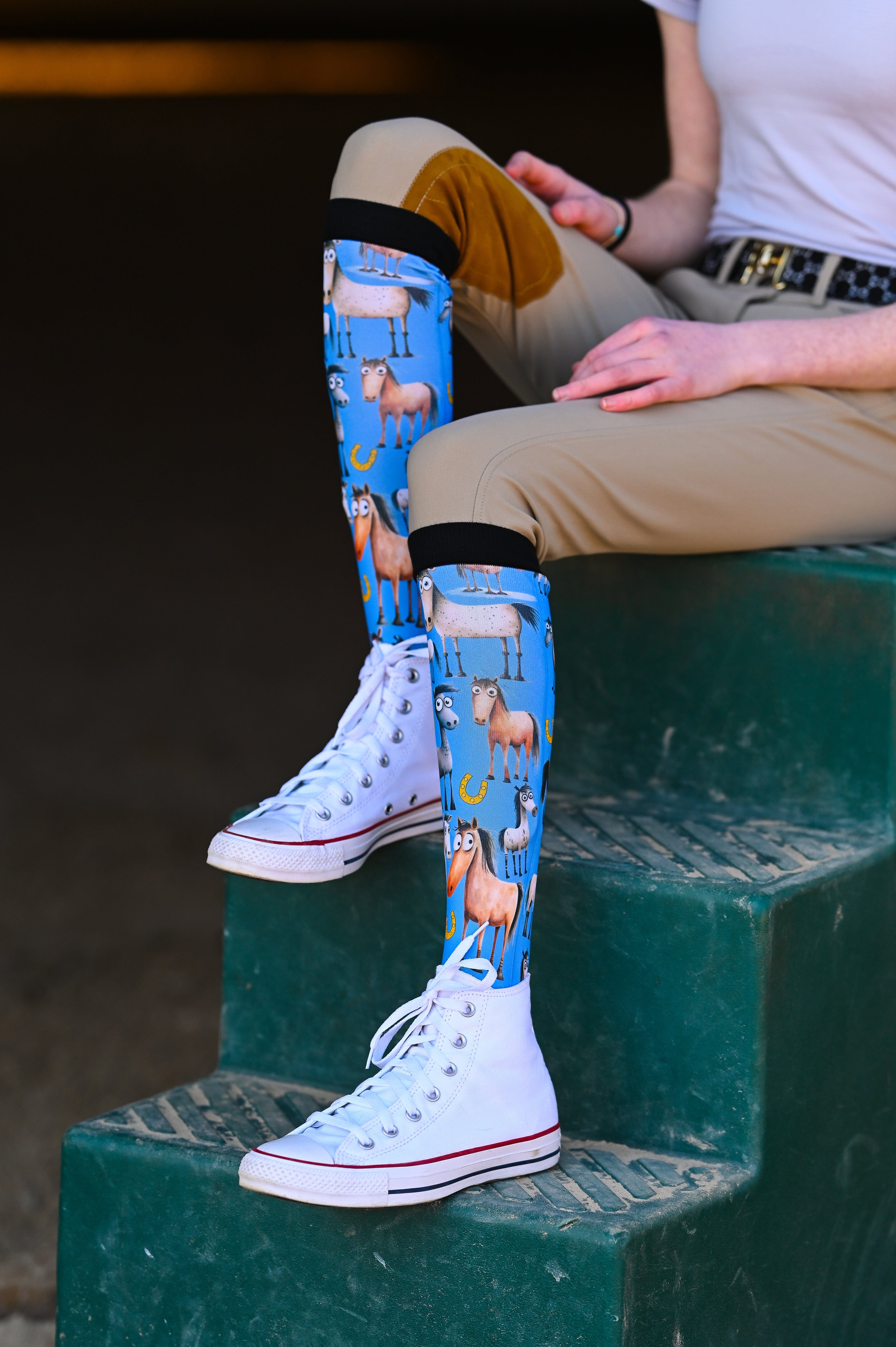 D&S LIMITED EDITION Limited Edition Limited Edition Who ME? Socks equestrian boot socks boot socks thin socks riding socks pattern socks tall socks funny socks knee high socks horse socks horse show socks