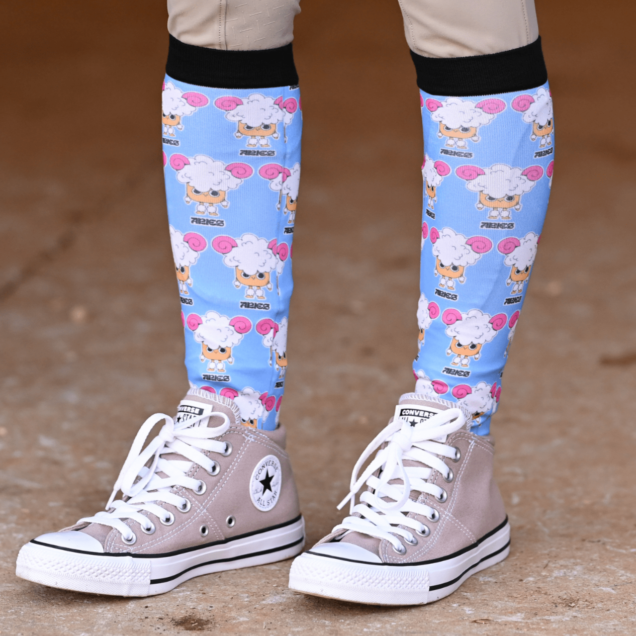 D&S LIMITED EDITION Limited Edition Limited Mushroom Aries Socks equestrian boot socks boot socks thin socks riding socks pattern socks tall socks funny socks knee high socks horse socks horse show socks