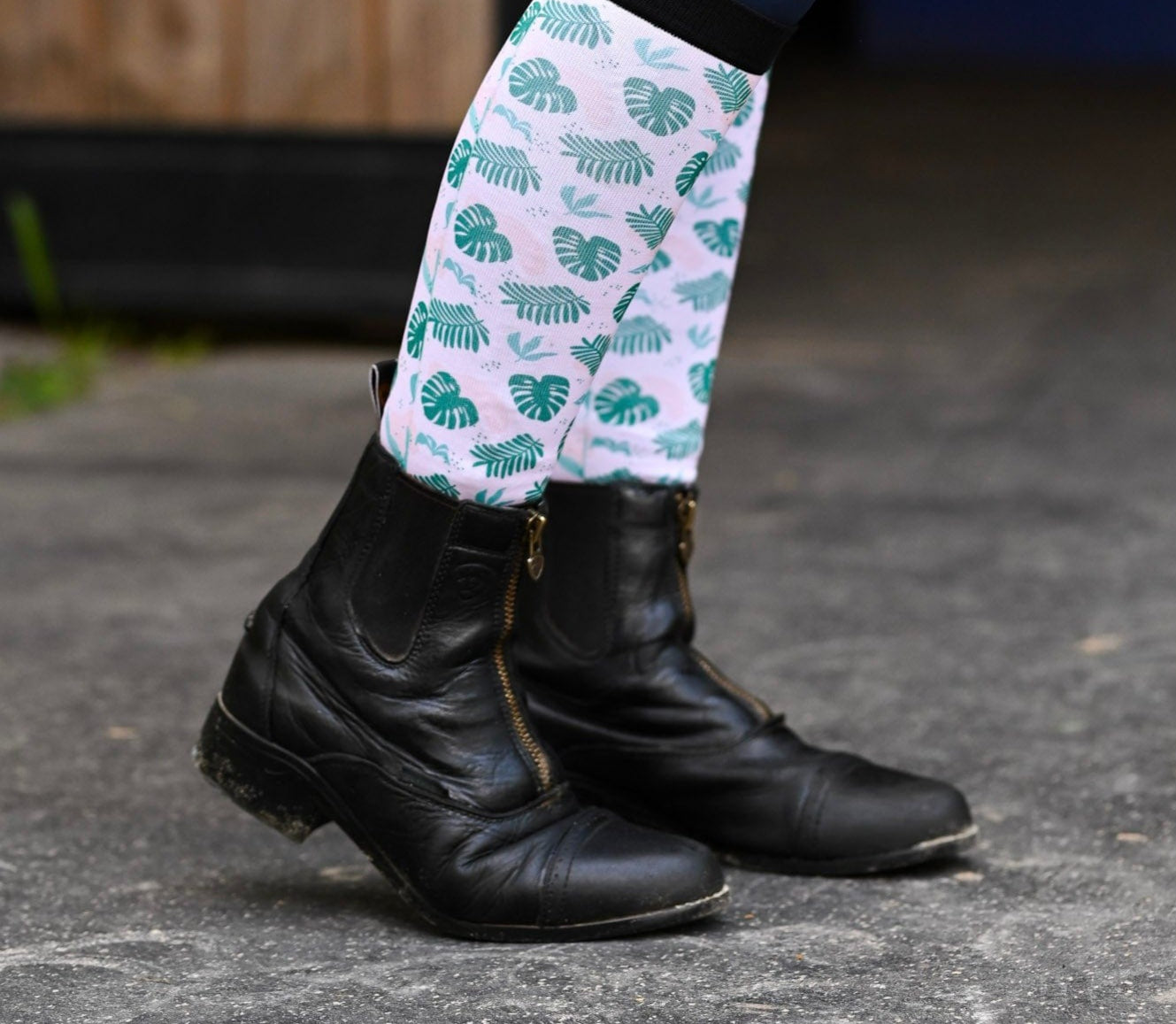 D&S LIMITED EDITION Limited Edition Limited Palms Socks equestrian boot socks boot socks thin socks riding socks pattern socks tall socks funny socks knee high socks horse socks horse show socks