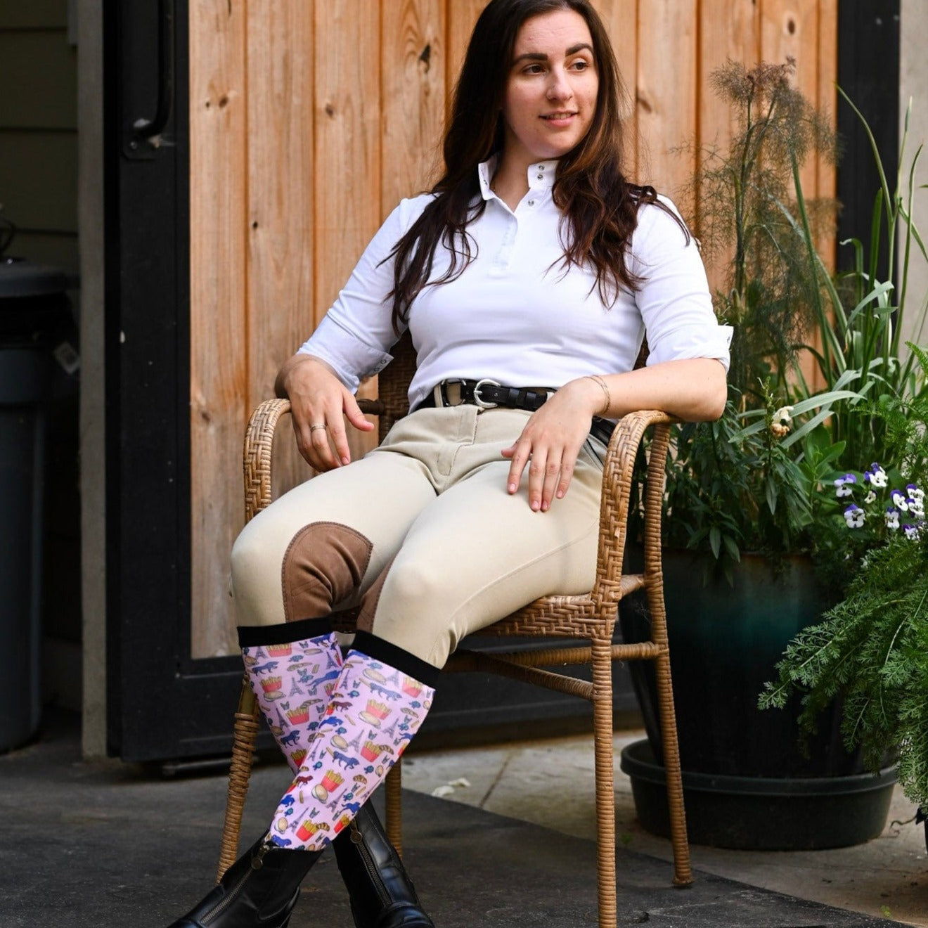 D&S LIMITED EDITION Limited Edition Limited Weekend in Paris Socks equestrian boot socks boot socks thin socks riding socks pattern socks tall socks funny socks knee high socks horse socks horse show socks