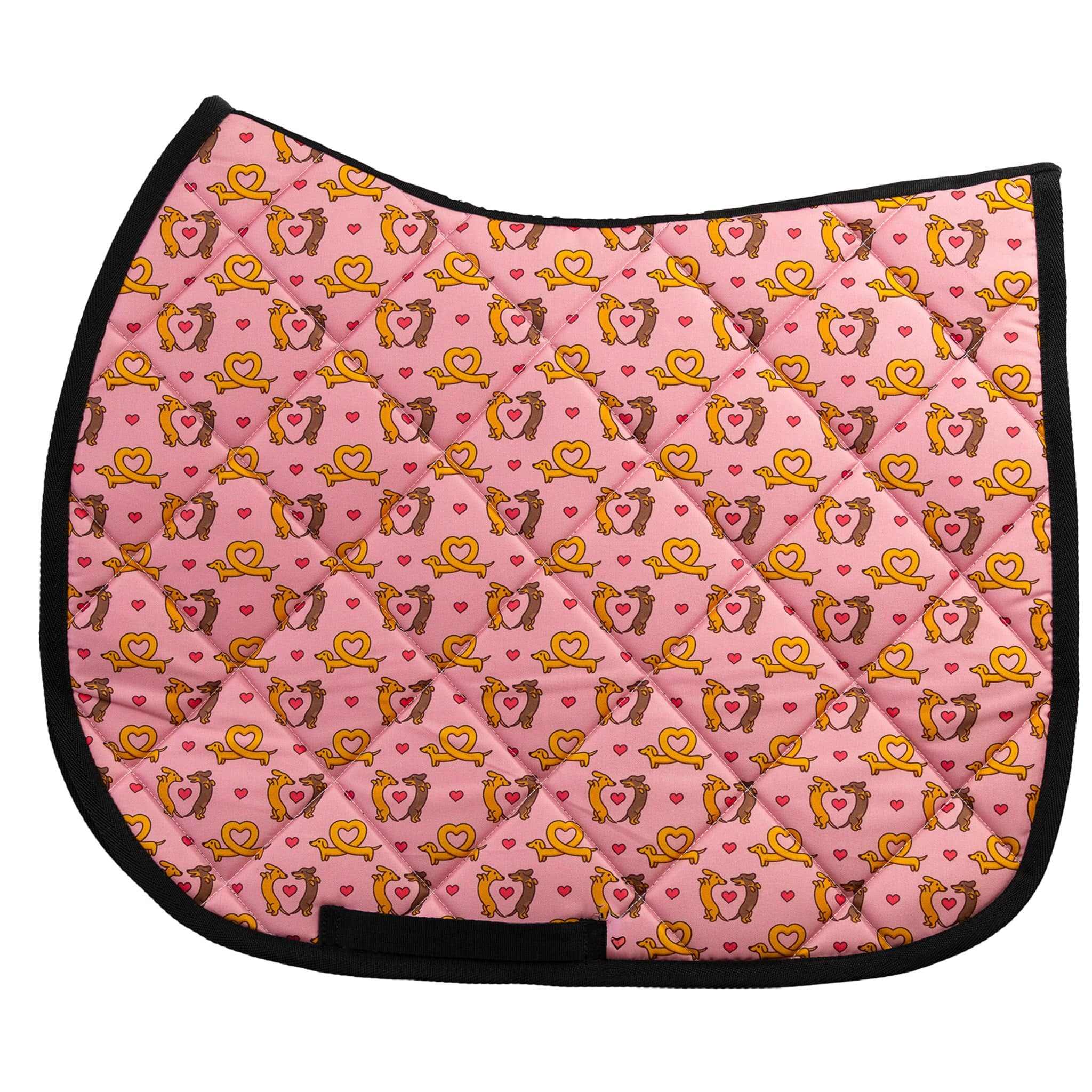 Long Dogs Saddle Pad full-size quilted horse saddle pad with playful pattern and cushy comfort