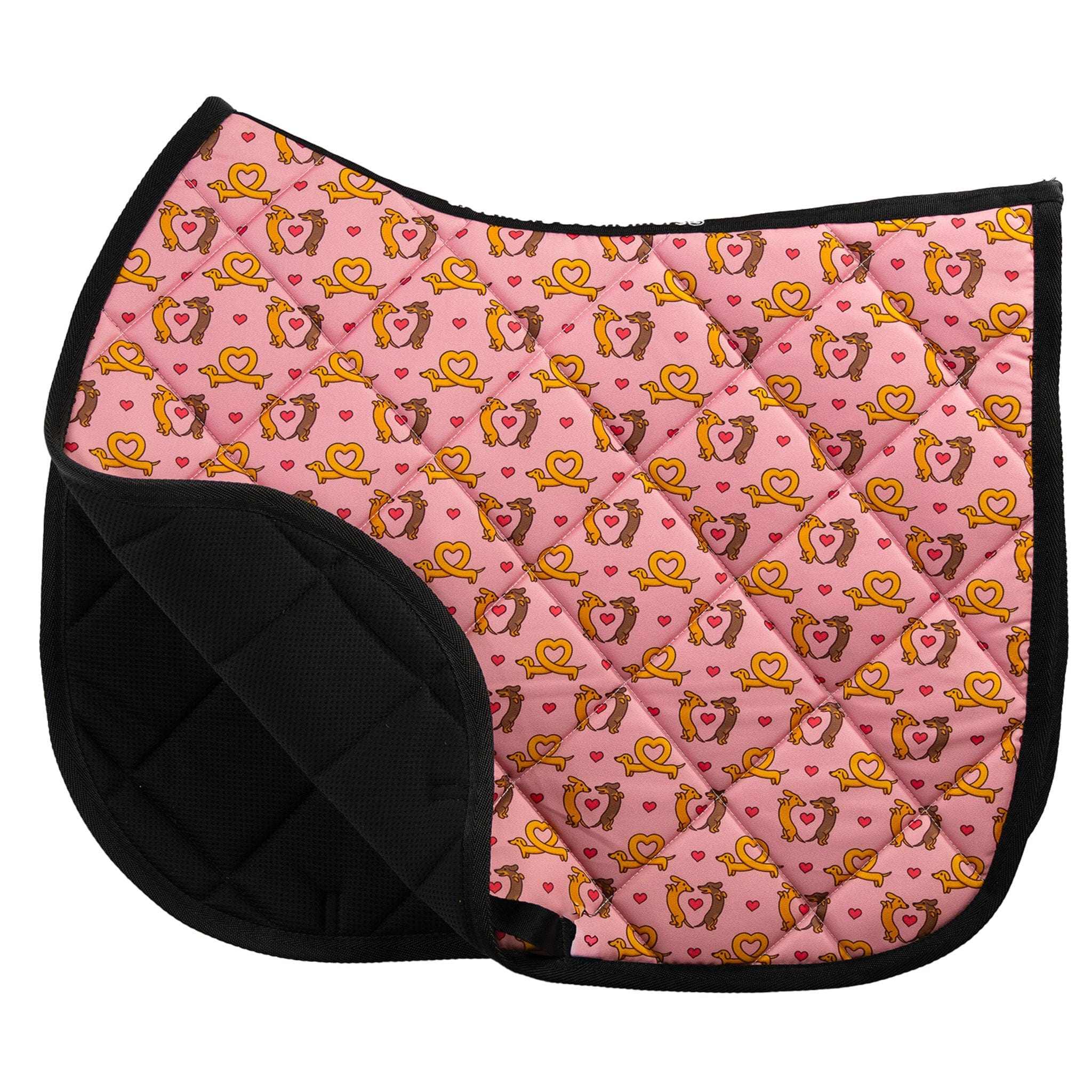 Long Dogs Saddle Pad full size with cushy quilting and stylish pattern for comfortable everyday riding