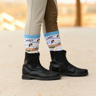 dreamers & schemers Crew Socks Youth LOOK! HORSES! Crew Socks - Youth equestrian boot socks boot socks thin socks riding socks pattern socks tall socks funny socks knee high socks horse socks horse show socks