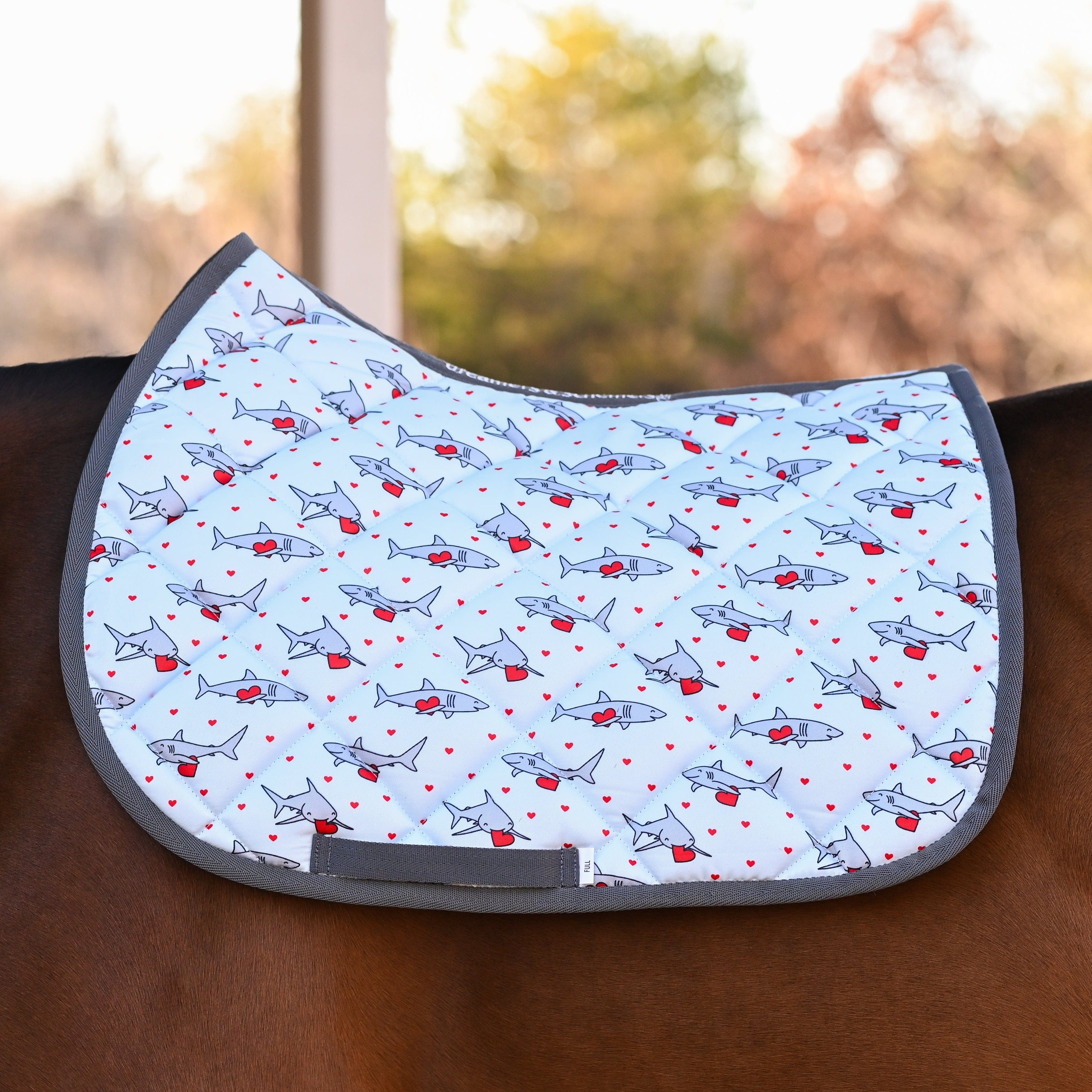 dreamers & schemers Saddle Pad Love Bite Saddle Pad equestrian boot socks boot socks thin socks riding socks pattern socks tall socks funny socks knee high socks horse socks horse show socks