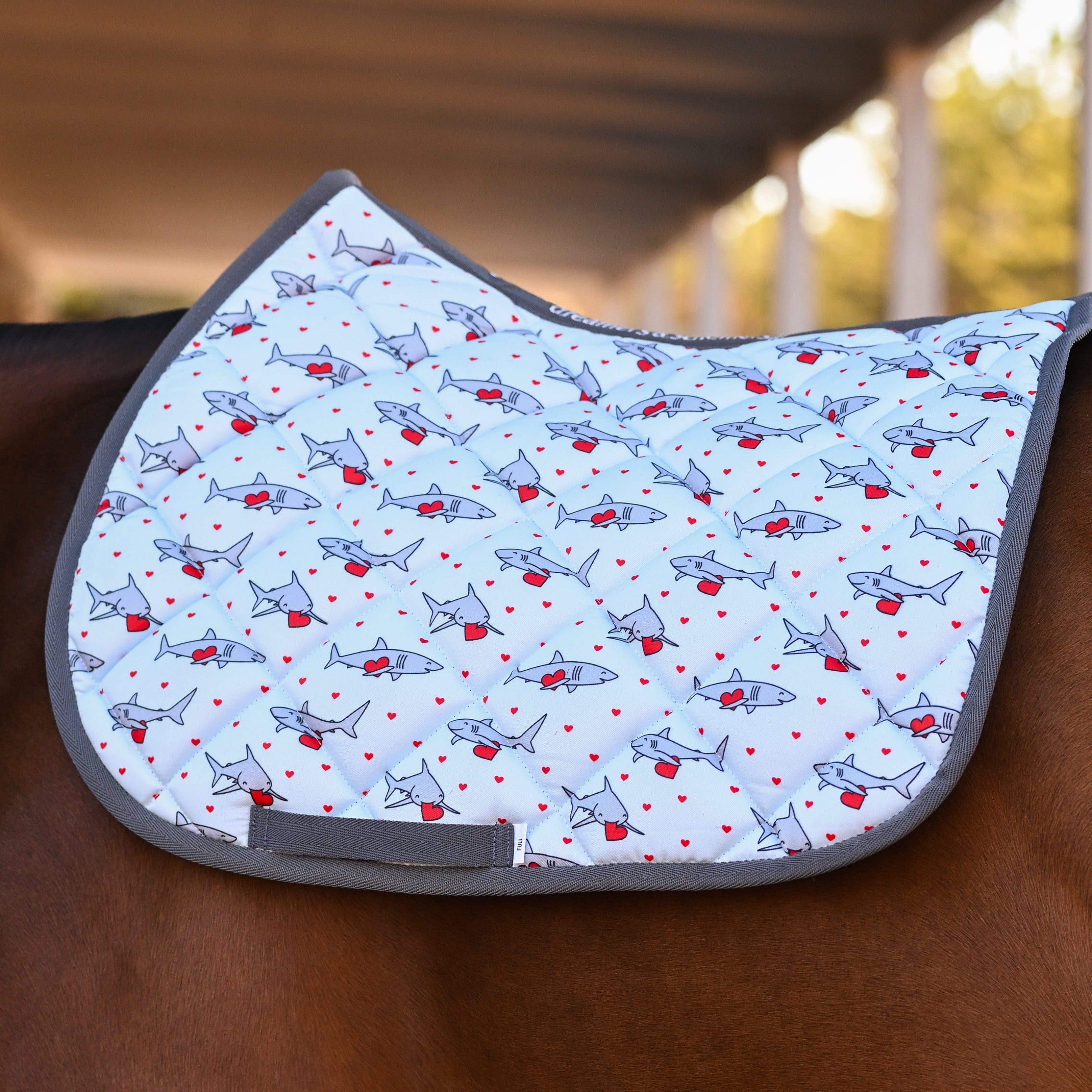 dreamers & schemers Saddle Pad Love Bite Saddle Pad equestrian boot socks boot socks thin socks riding socks pattern socks tall socks funny socks knee high socks horse socks horse show socks