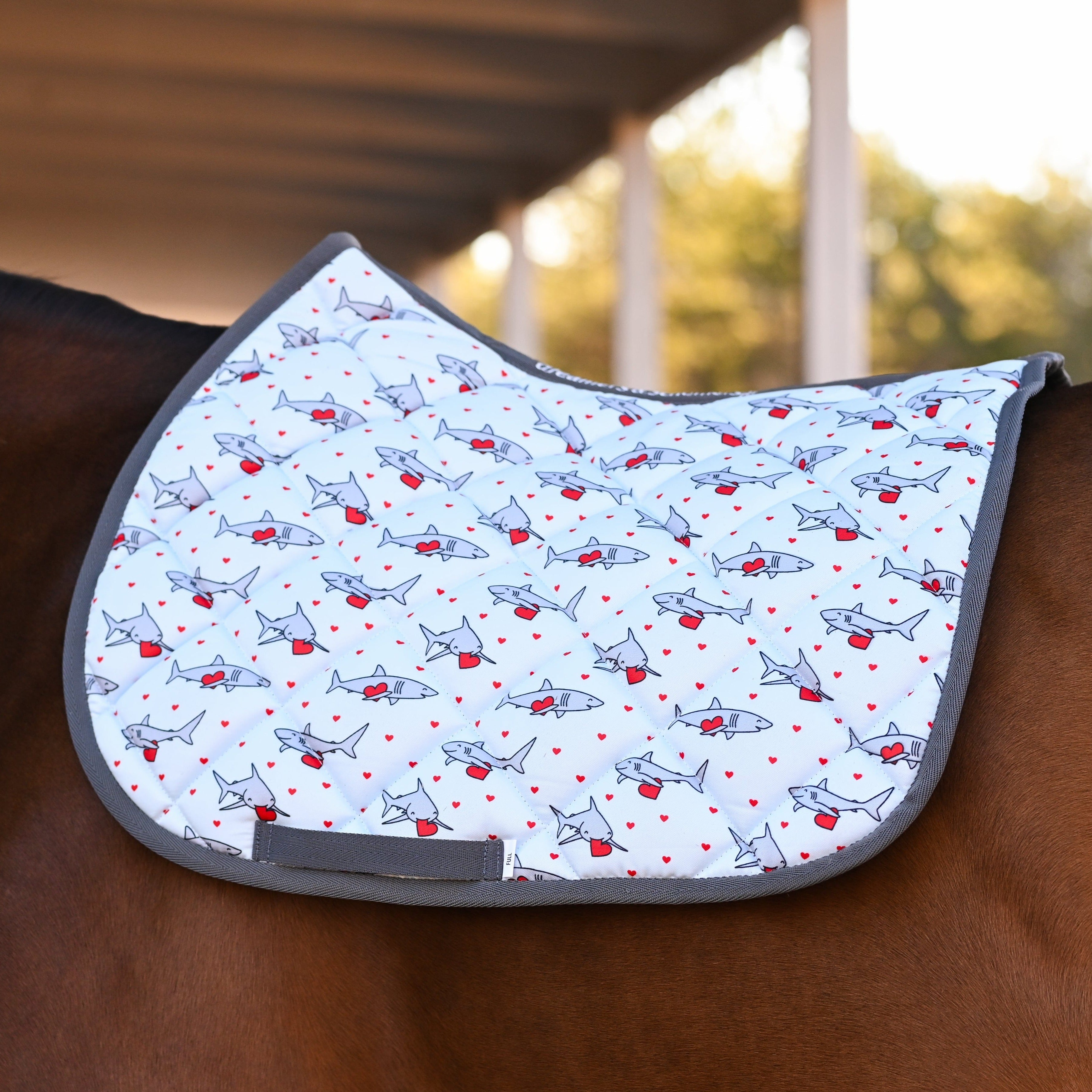 dreamers & schemers Saddle Pad Love Bite Saddle Pad equestrian boot socks boot socks thin socks riding socks pattern socks tall socks funny socks knee high socks horse socks horse show socks