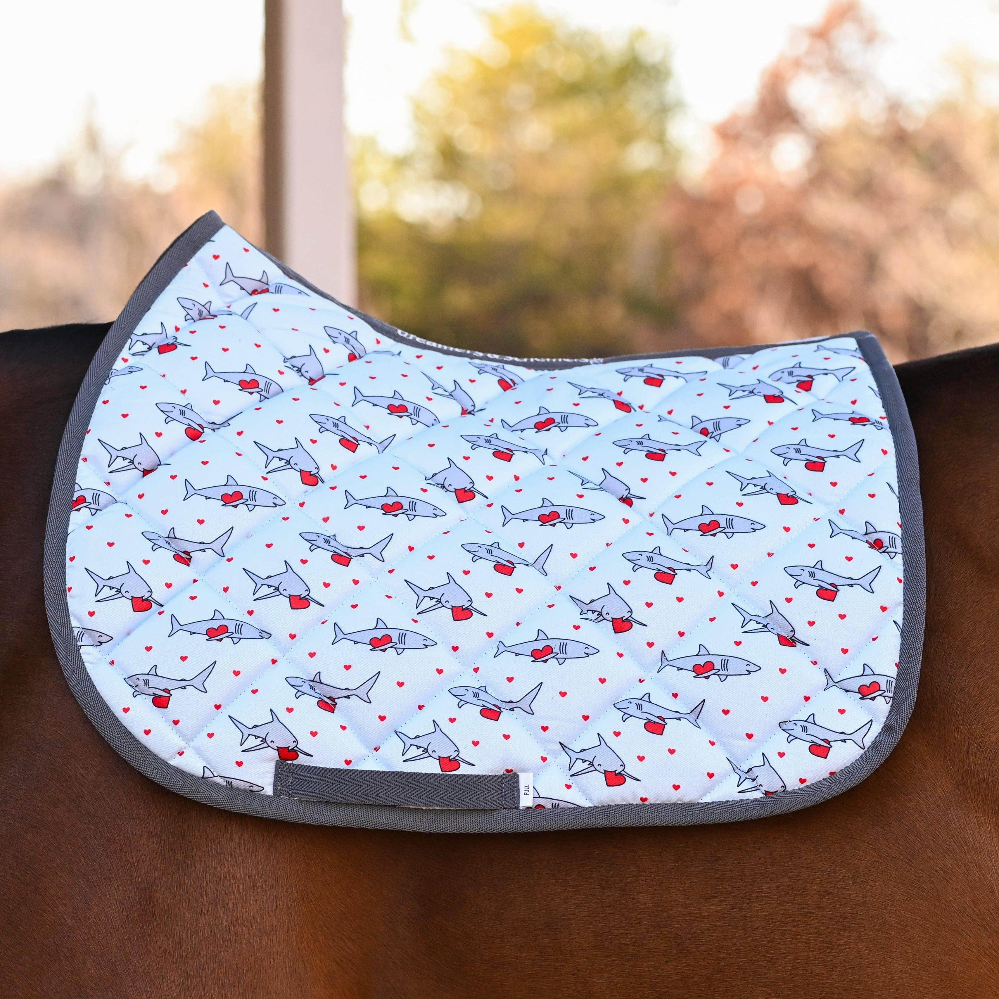 dreamers & schemers Saddle Pad Love Bite Saddle Pad equestrian boot socks boot socks thin socks riding socks pattern socks tall socks funny socks knee high socks horse socks horse show socks