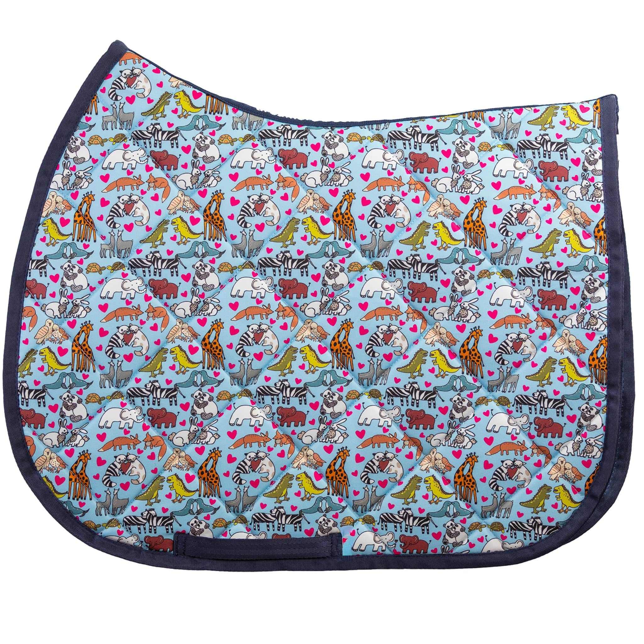 Love Ya Always Saddle Pad full size quilted equestrian saddle pad with playful design and cushy comfort