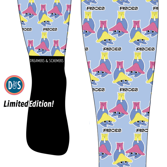 D&S LIMITED EDITION Limited Edition Mushroom Pisces Limited Edition Socks equestrian boot socks boot socks thin socks riding socks pattern socks tall socks funny socks knee high socks horse socks horse show socks