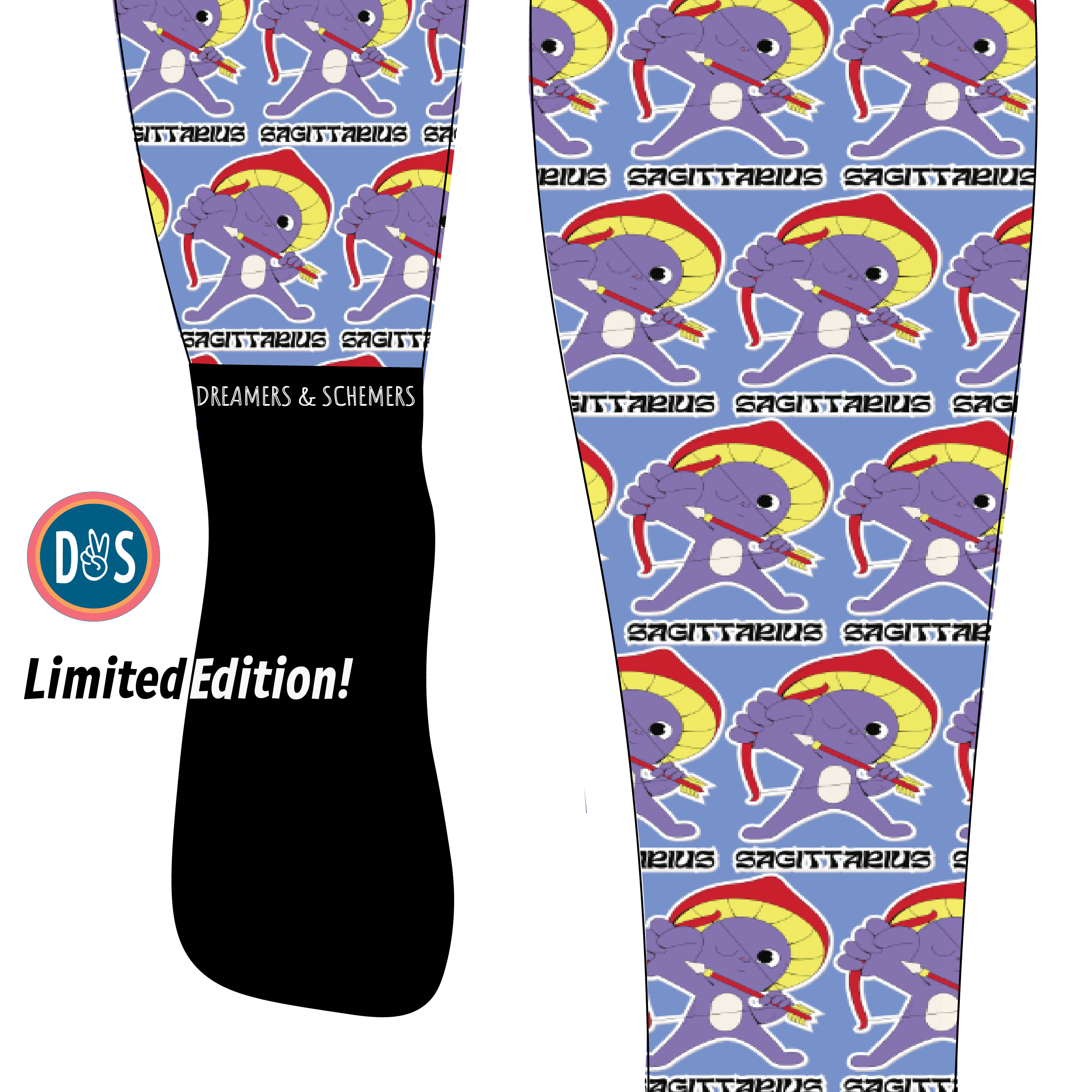 D&S LIMITED EDITION Limited Edition Mushroom Sagittarius Limited Edition Socks equestrian boot socks boot socks thin socks riding socks pattern socks tall socks funny socks knee high socks horse socks horse show socks