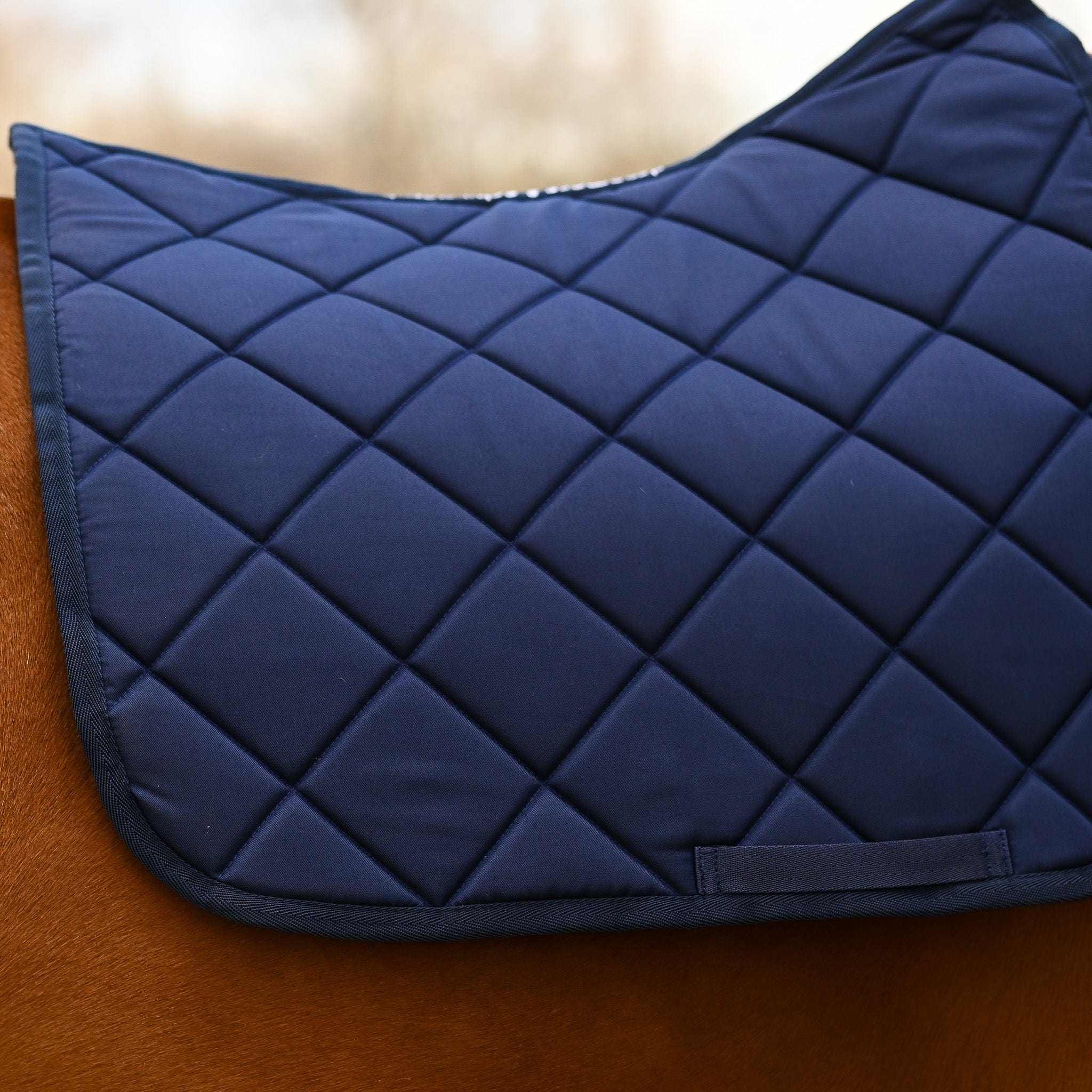Dreamers & Schemers Navy Blue Saddle Pad – patterned saddle pad, equestrian gift, horseback riding gear from Dreamers & Schemers Saddle Pads
